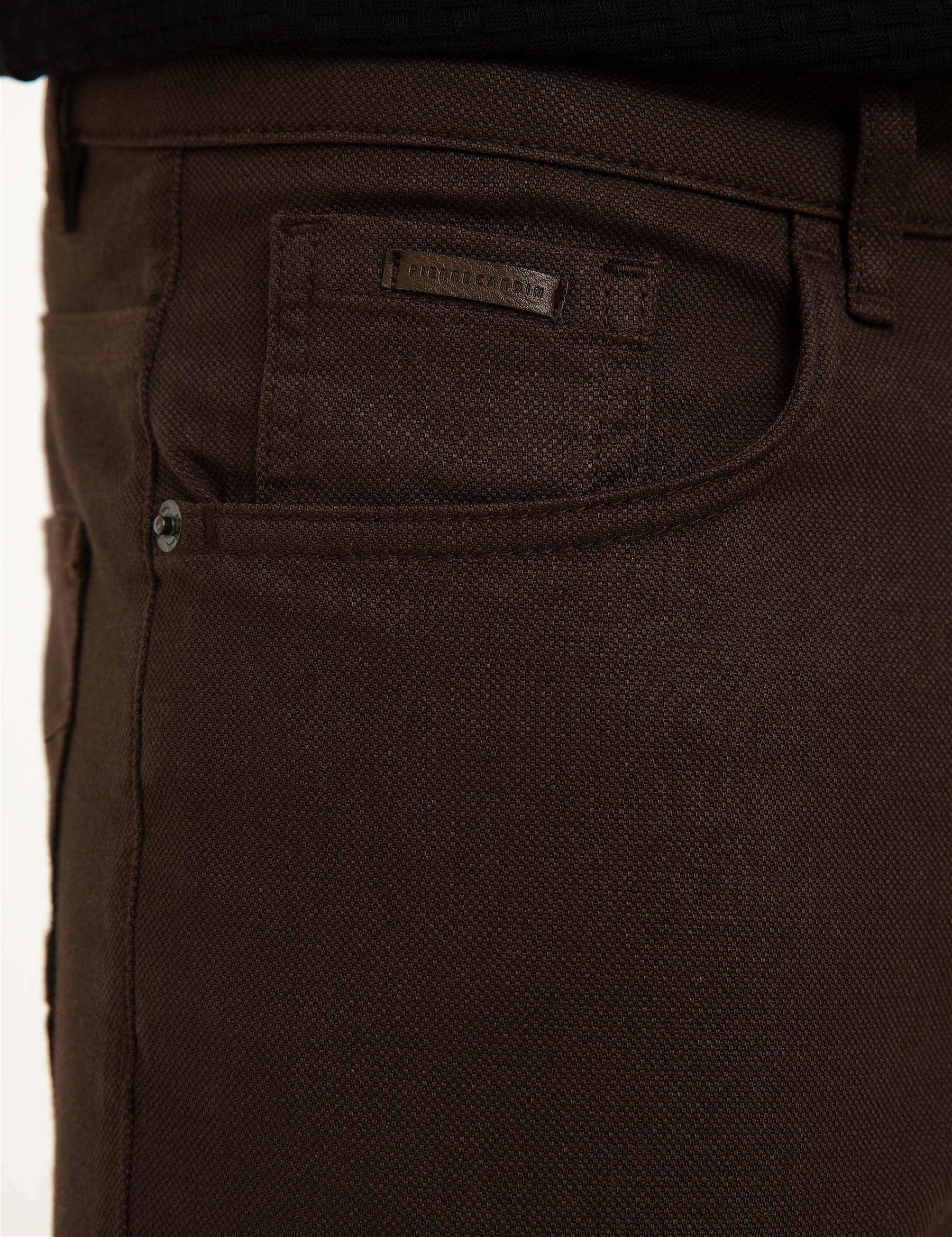 Kahverengi Slim Fit Kanvas Pantolon