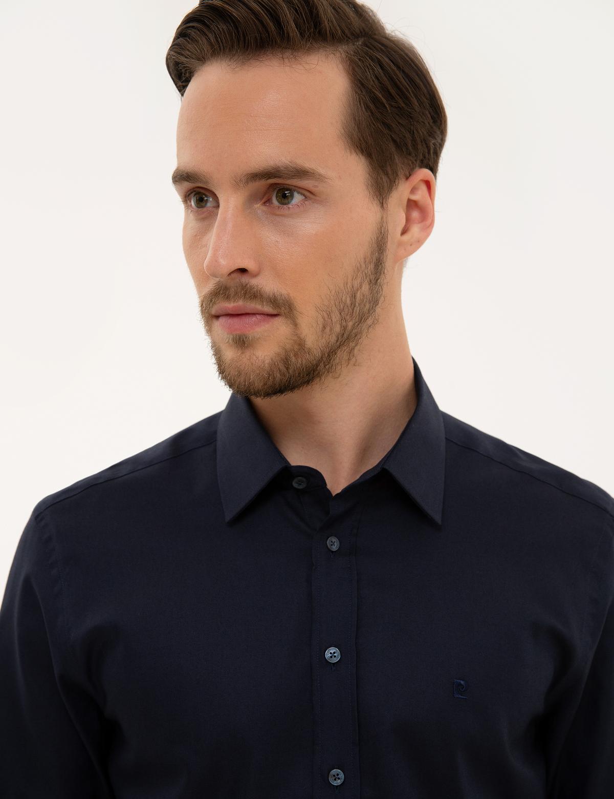 Lacivert Slim Fit Gömlek