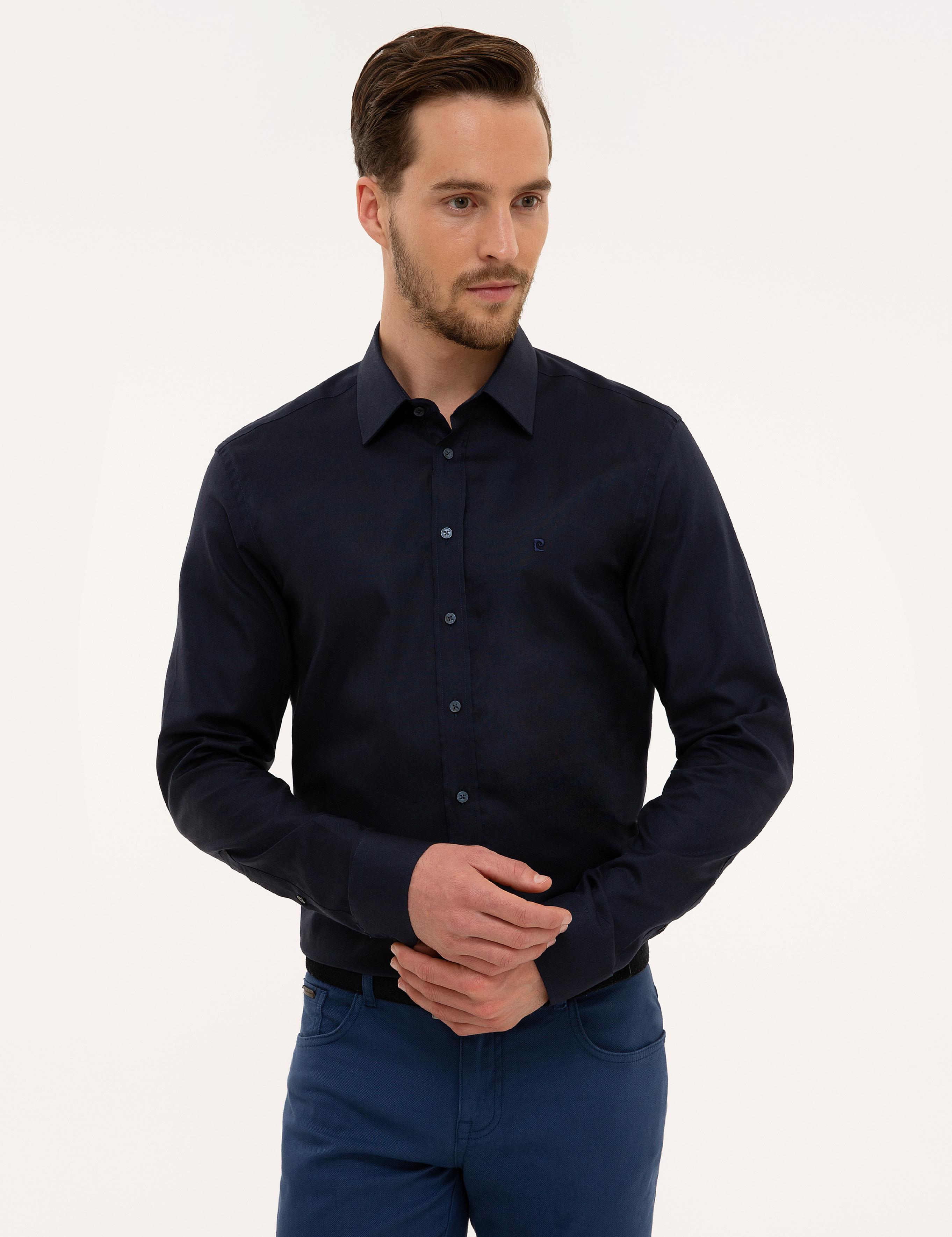 Lacivert Slim Fit Gömlek