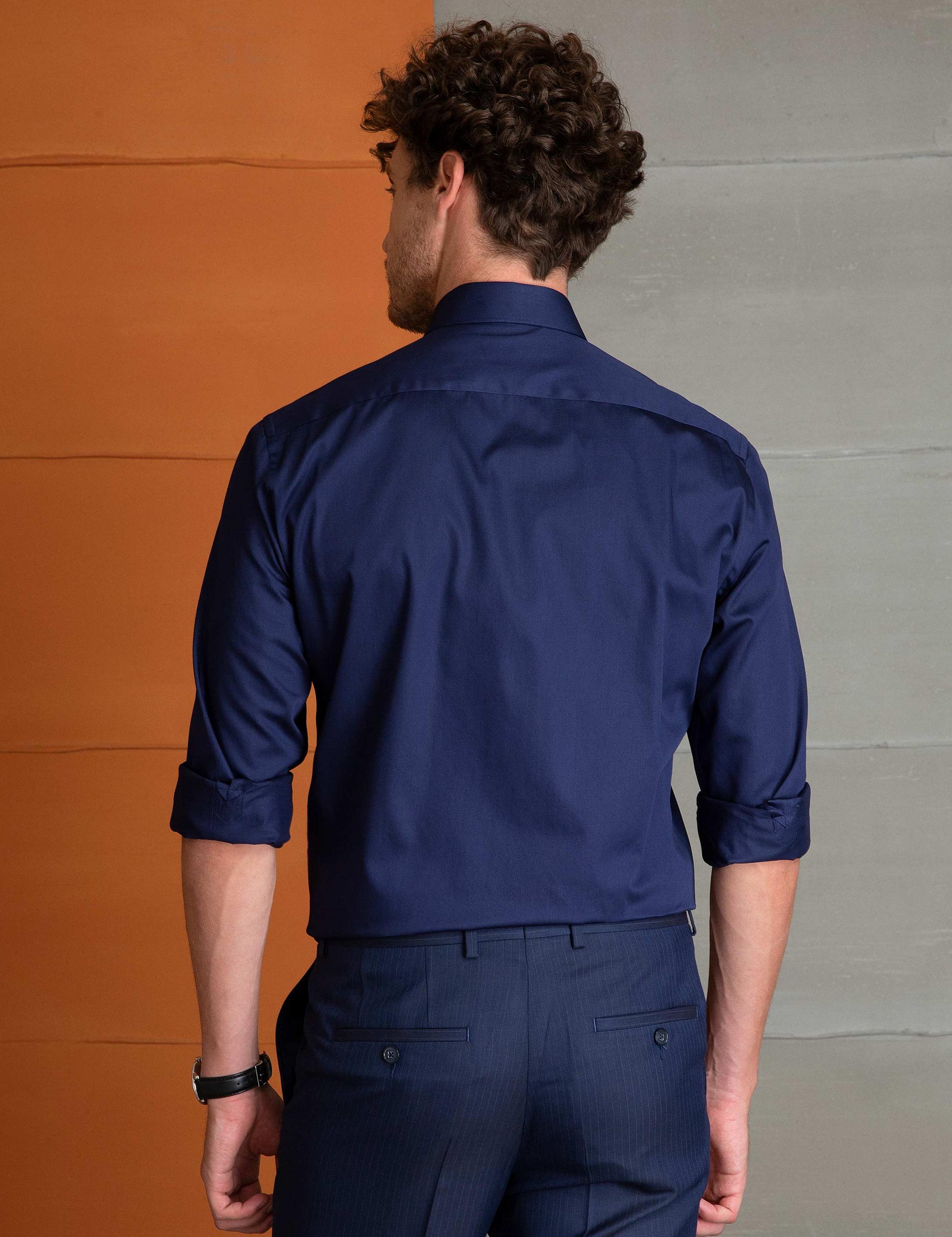Lacivert Slim Fit Gömlek