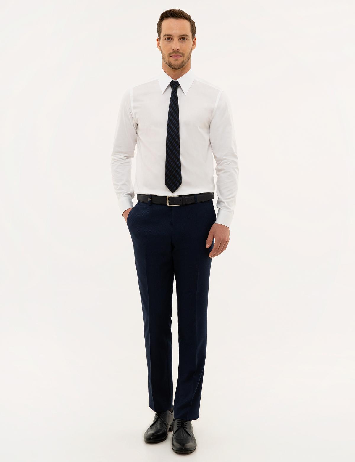 Lacivert Slim Fit Pantolon