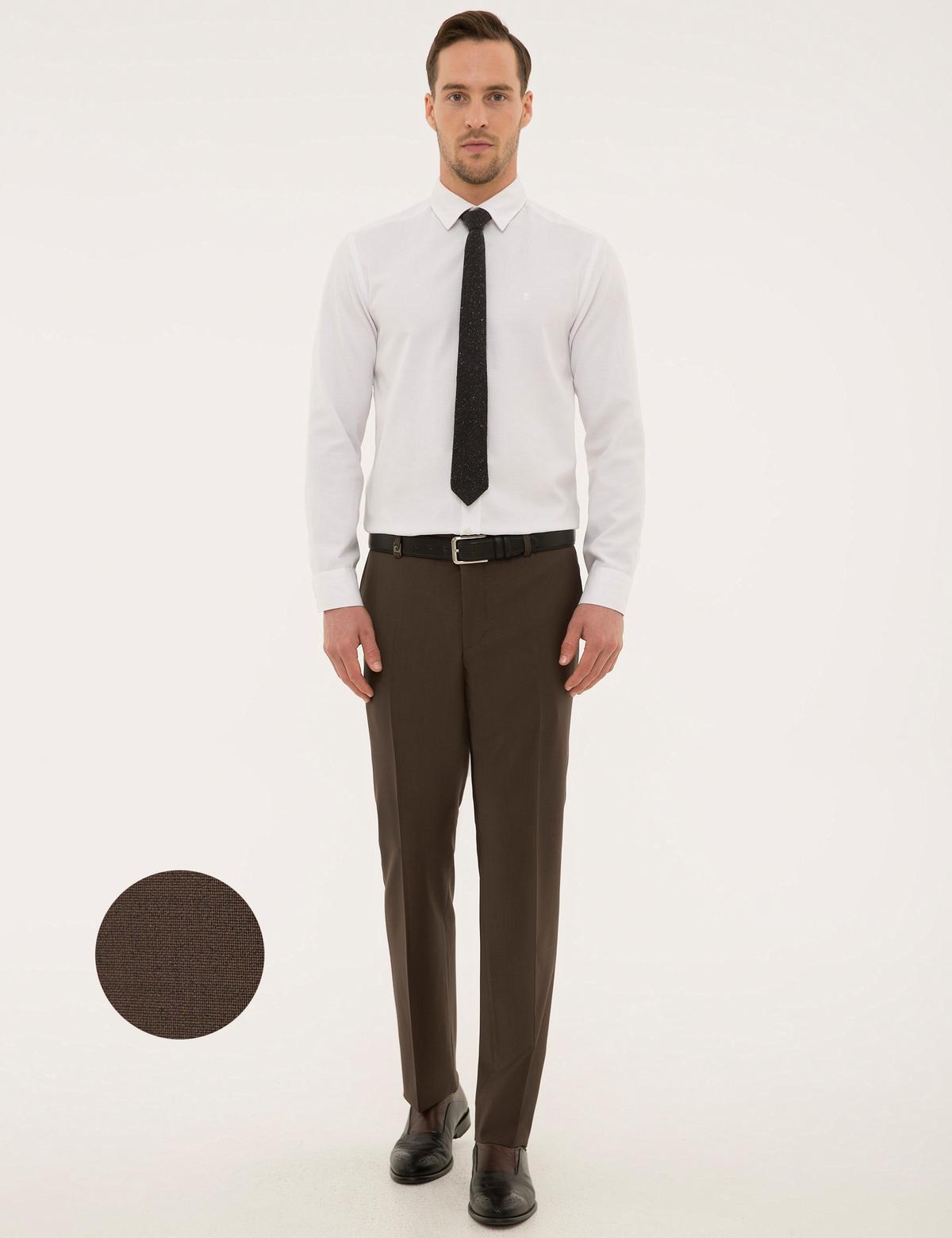 Açık Kahverengi Slim Fit Kumaş Pantolon
