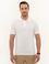 Beyaz Slim Fit Polo Yaka Basic T-Shirt