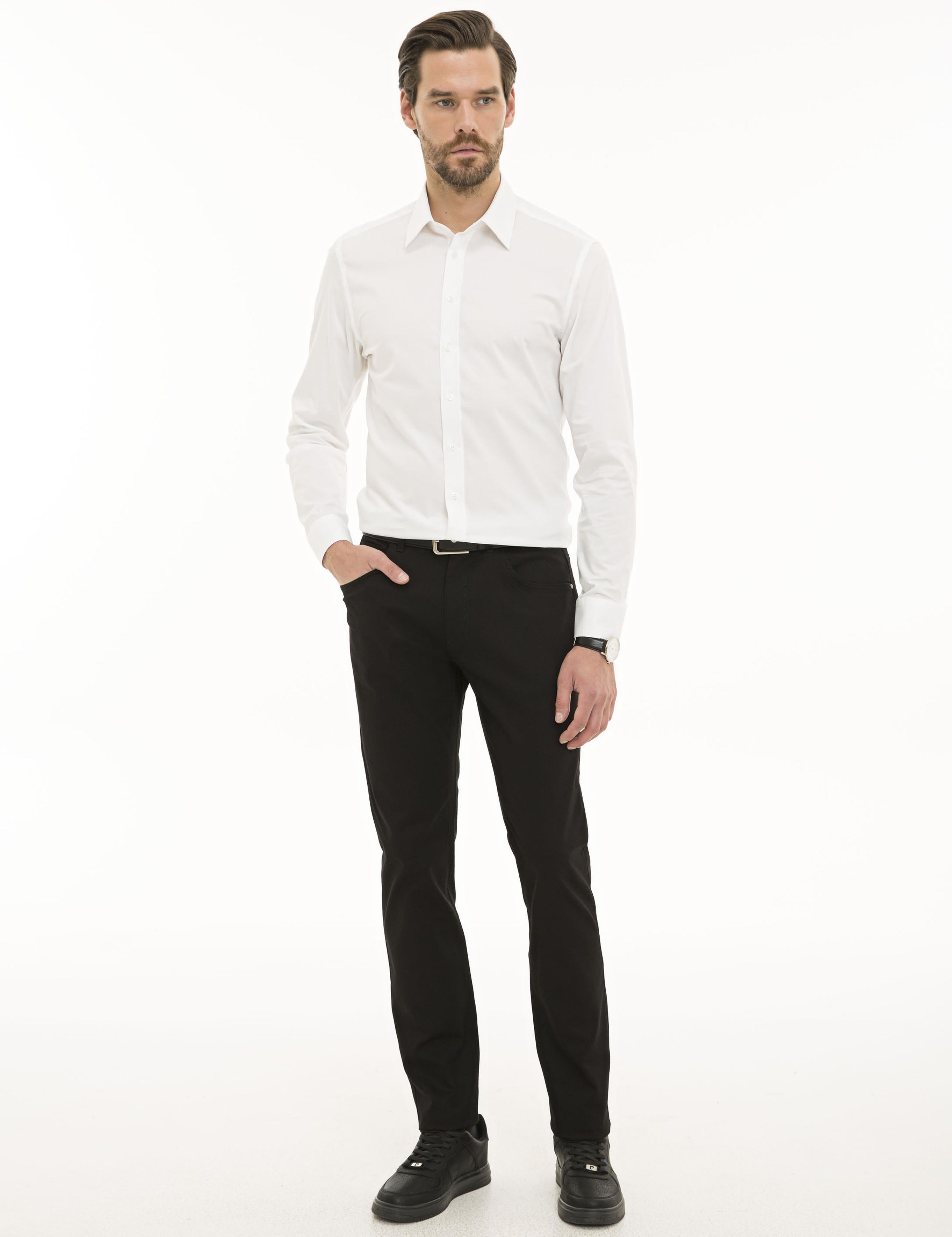 Beyaz Ex. Slim Fit Uzun Kollu Gömlek