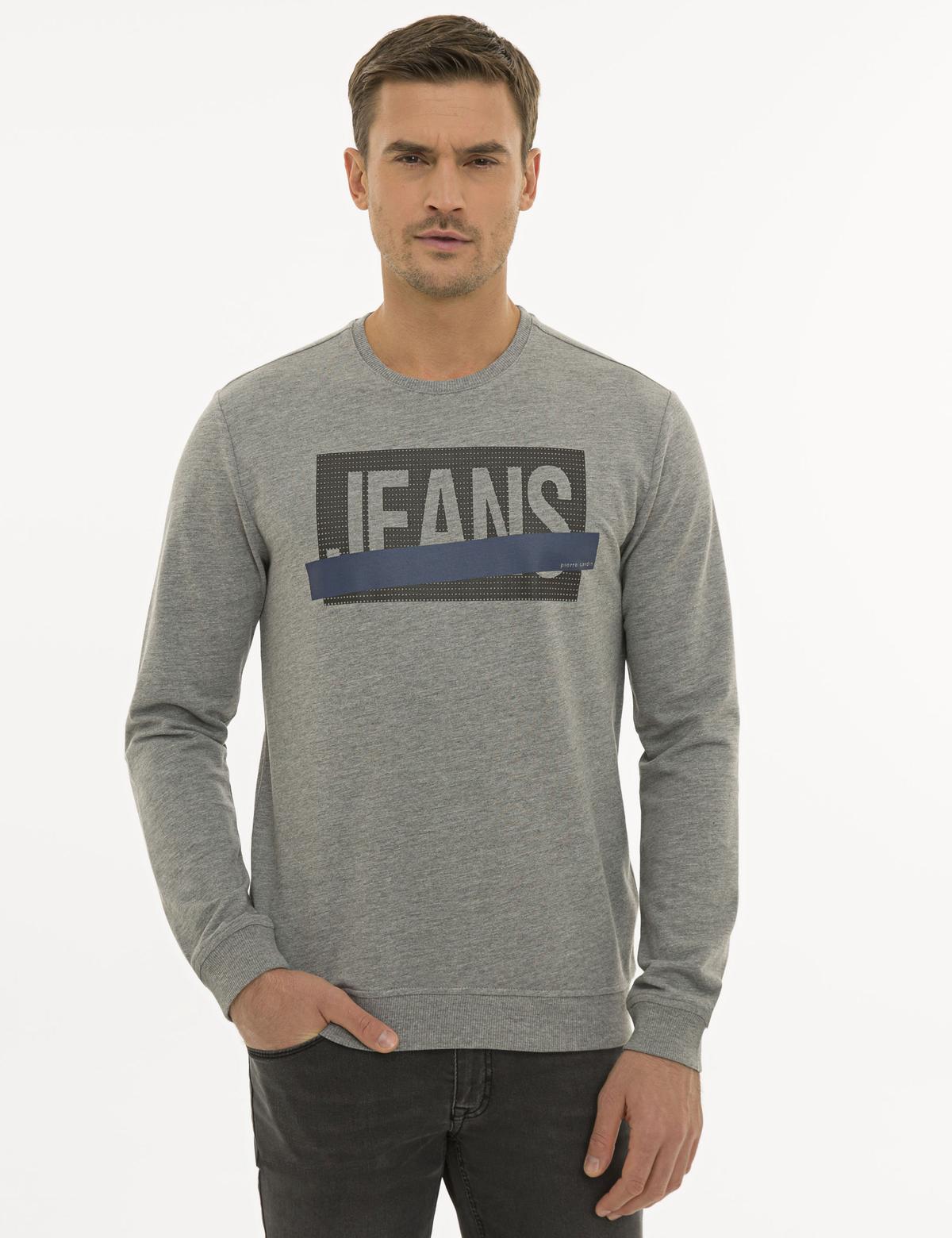 Gri Melanj Standart Fit Sweatshirt