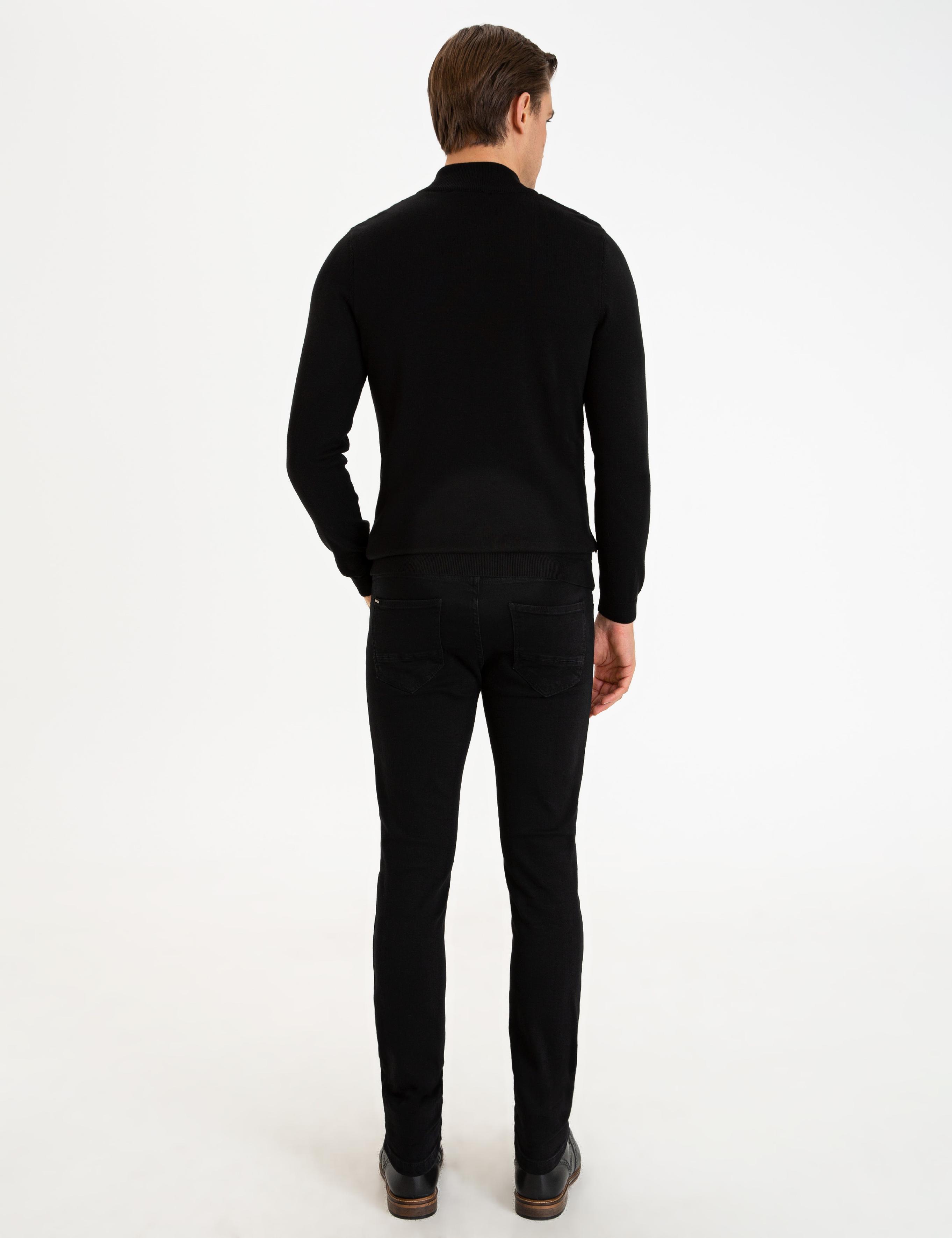 Siyah Slim Fit Denim Pantolon