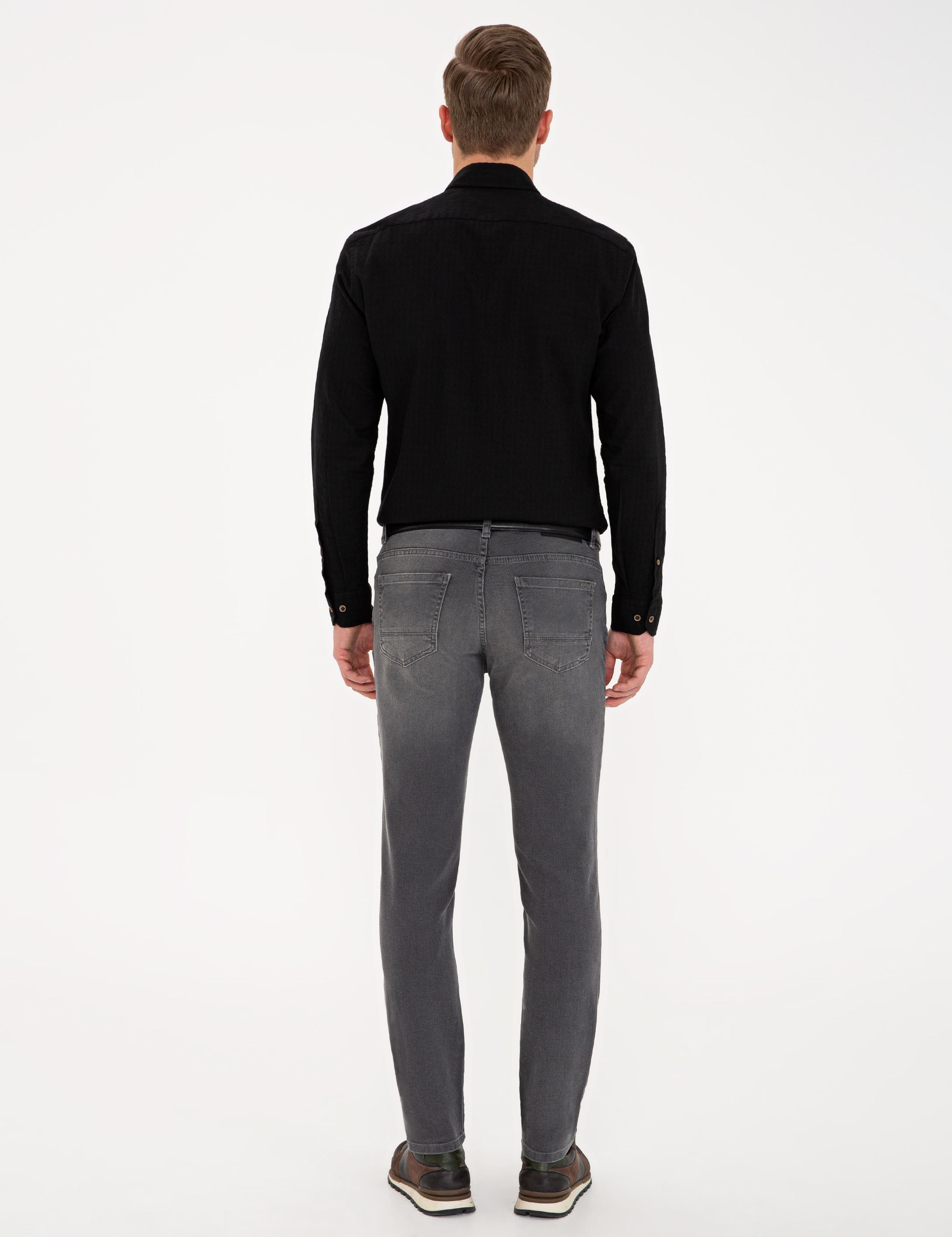 Antrasit Slim Fit Jean Pantolon