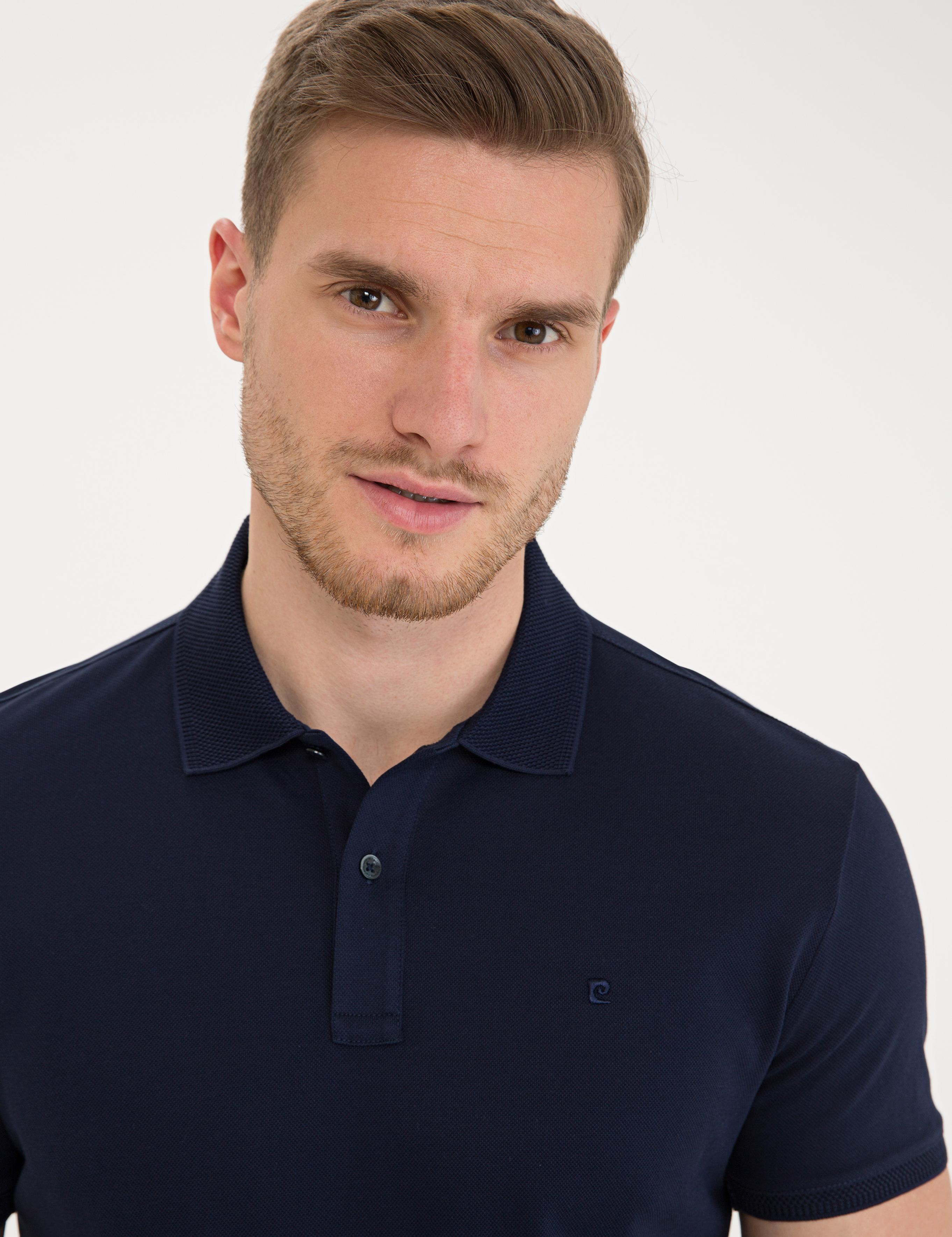 Koyu Lacivert Slim Fit Basic T-Shirt