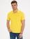 Sarı Slim Fit Polo Yaka Basic Tişört
