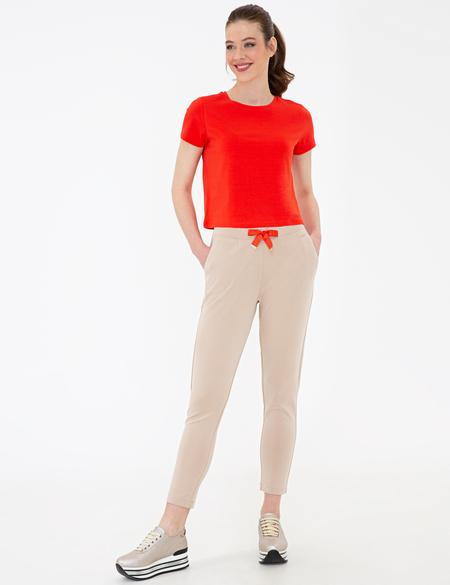 Bej Comfort Fit Eşofman Altı