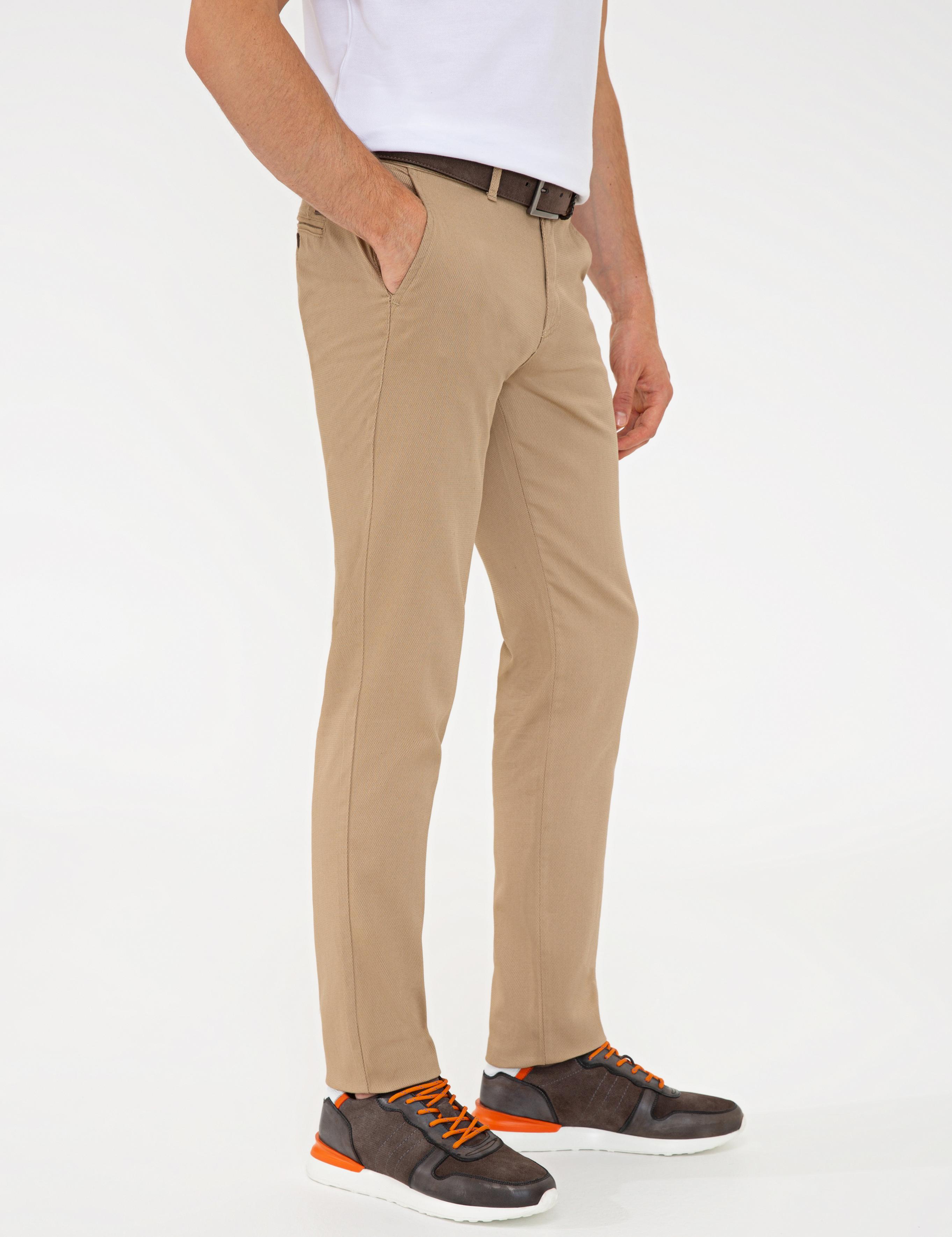 Camel Slim Fit Kanvas Pantolon