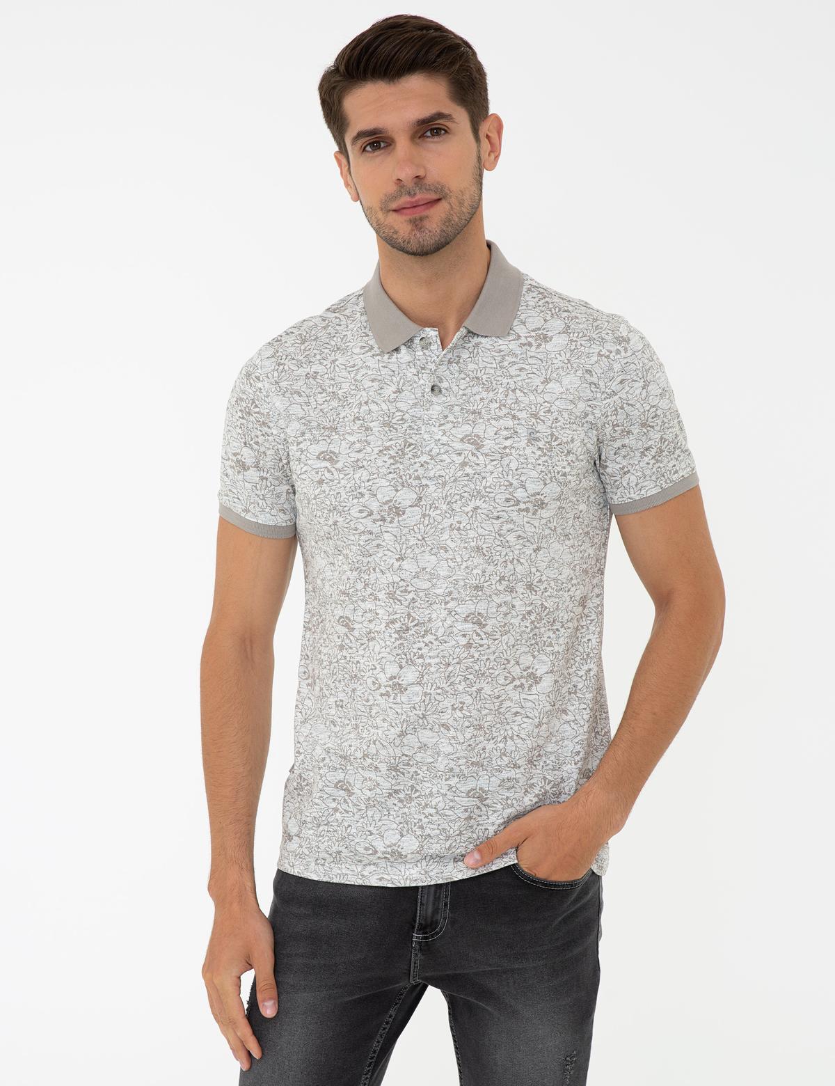 Ekru Slim Fit Tişört