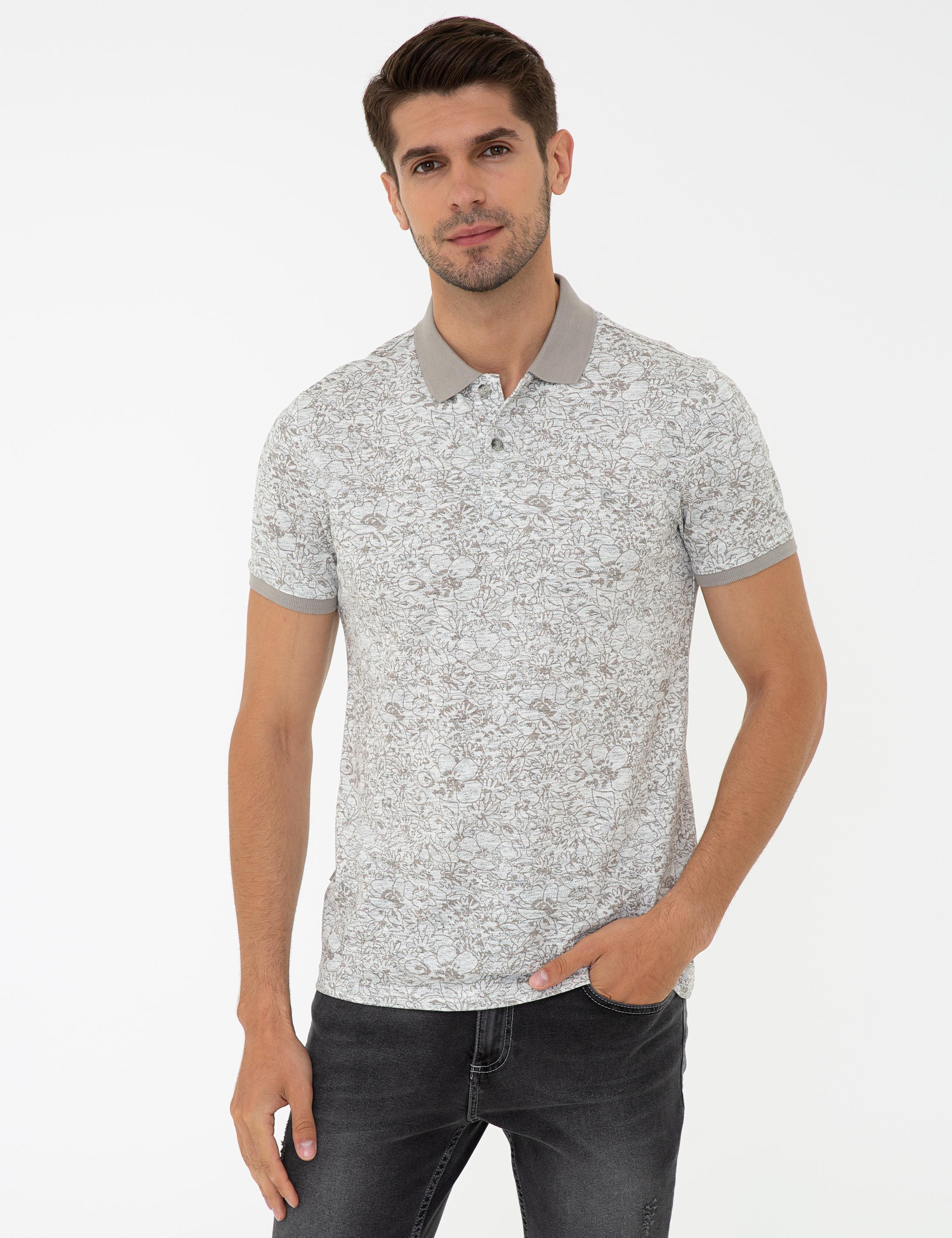 Ekru Slim Fit Tişört