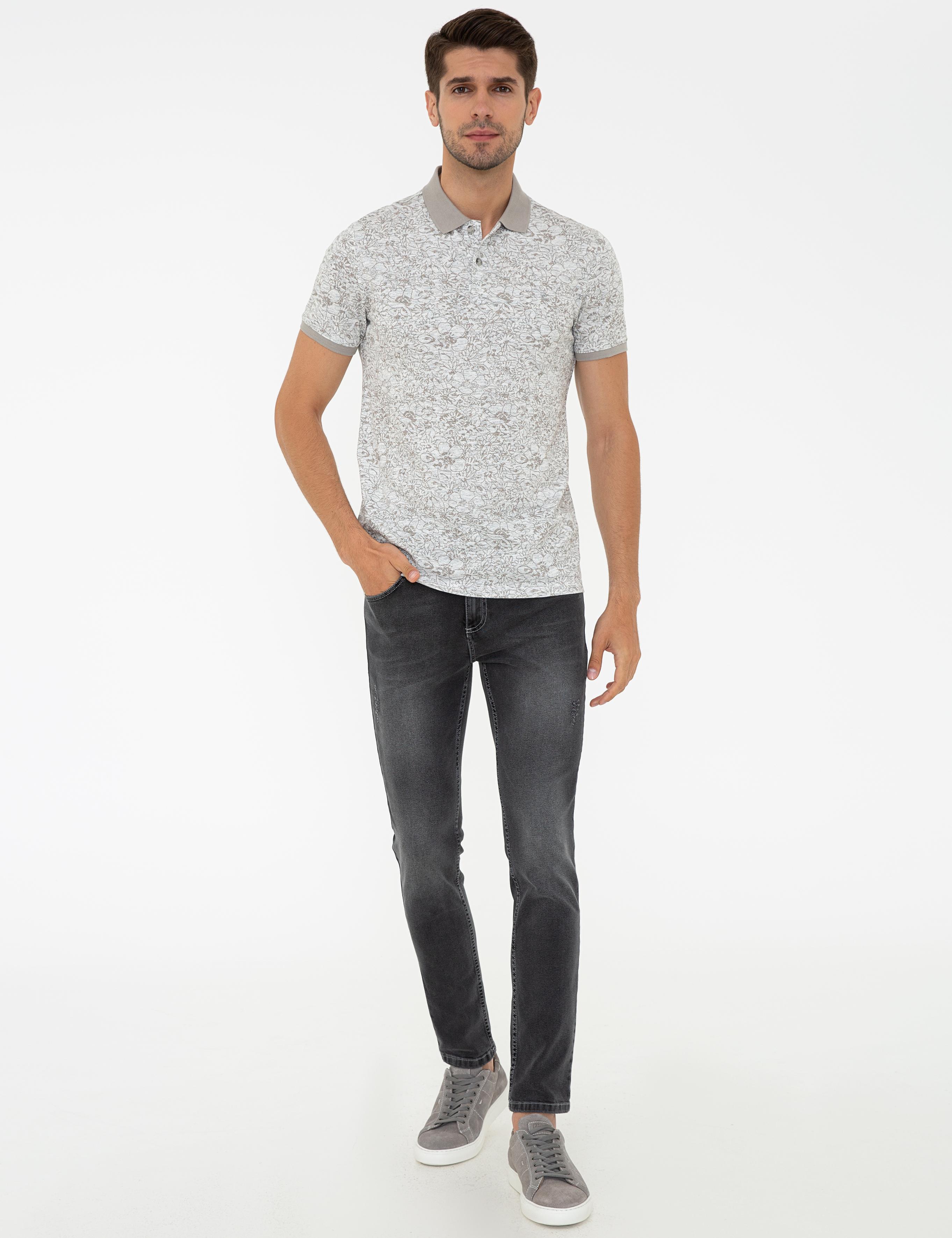 Ekru Slim Fit Tişört