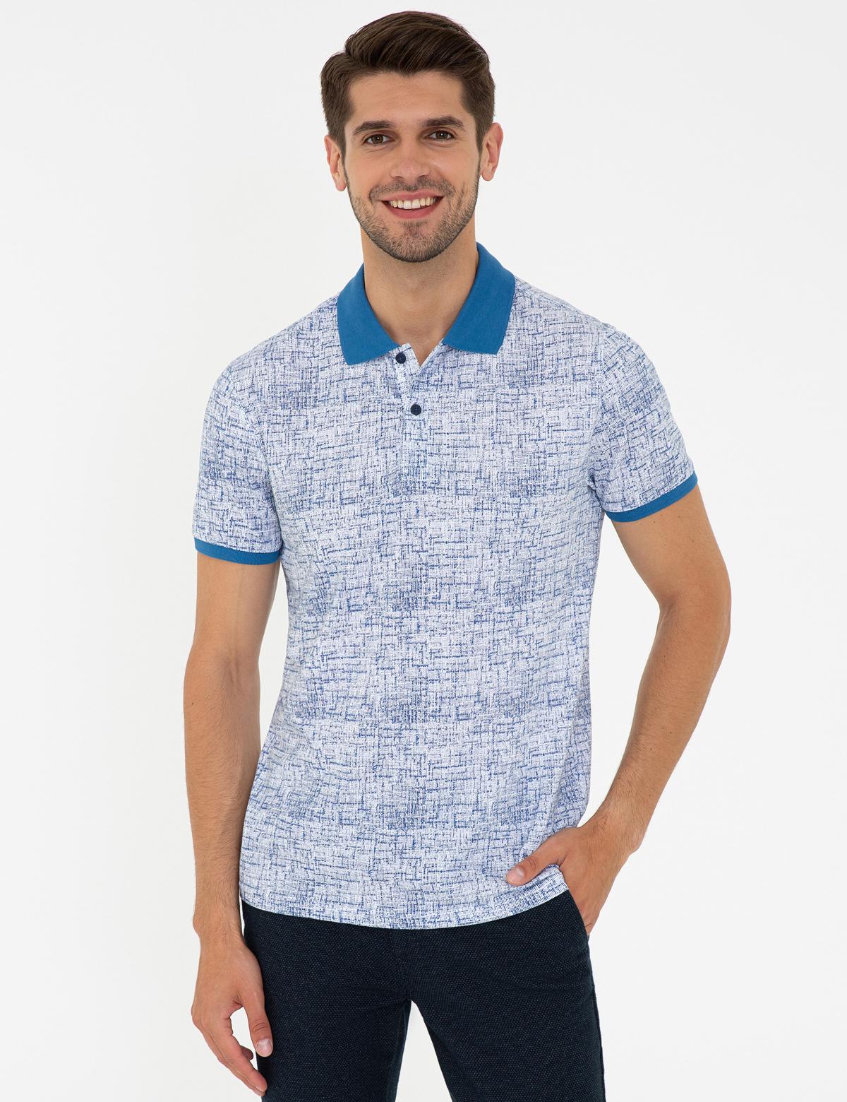 Lacivert Slim Fit Polo Yaka T-Shirt