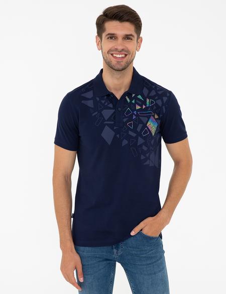 Koyu Lacivert Slim Fit Polo Yaka Tişört