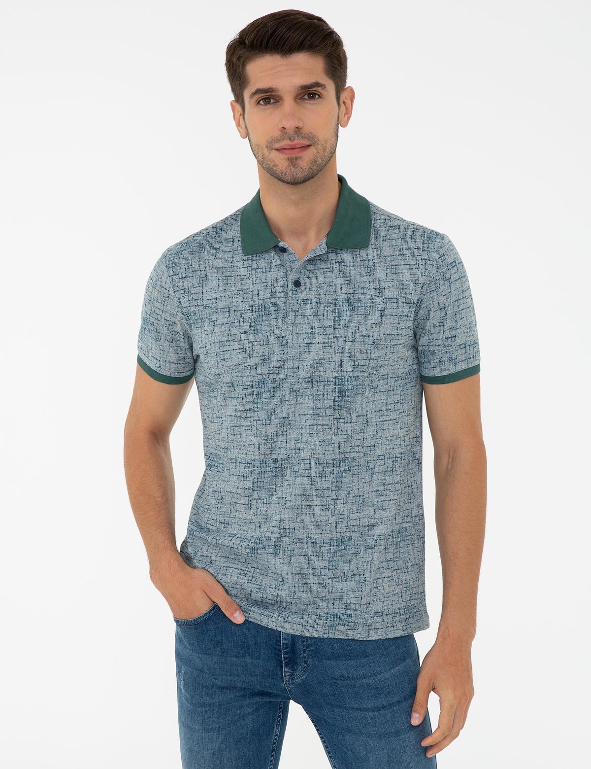 Yeşil Slim Fit Polo Yaka T-Shirt