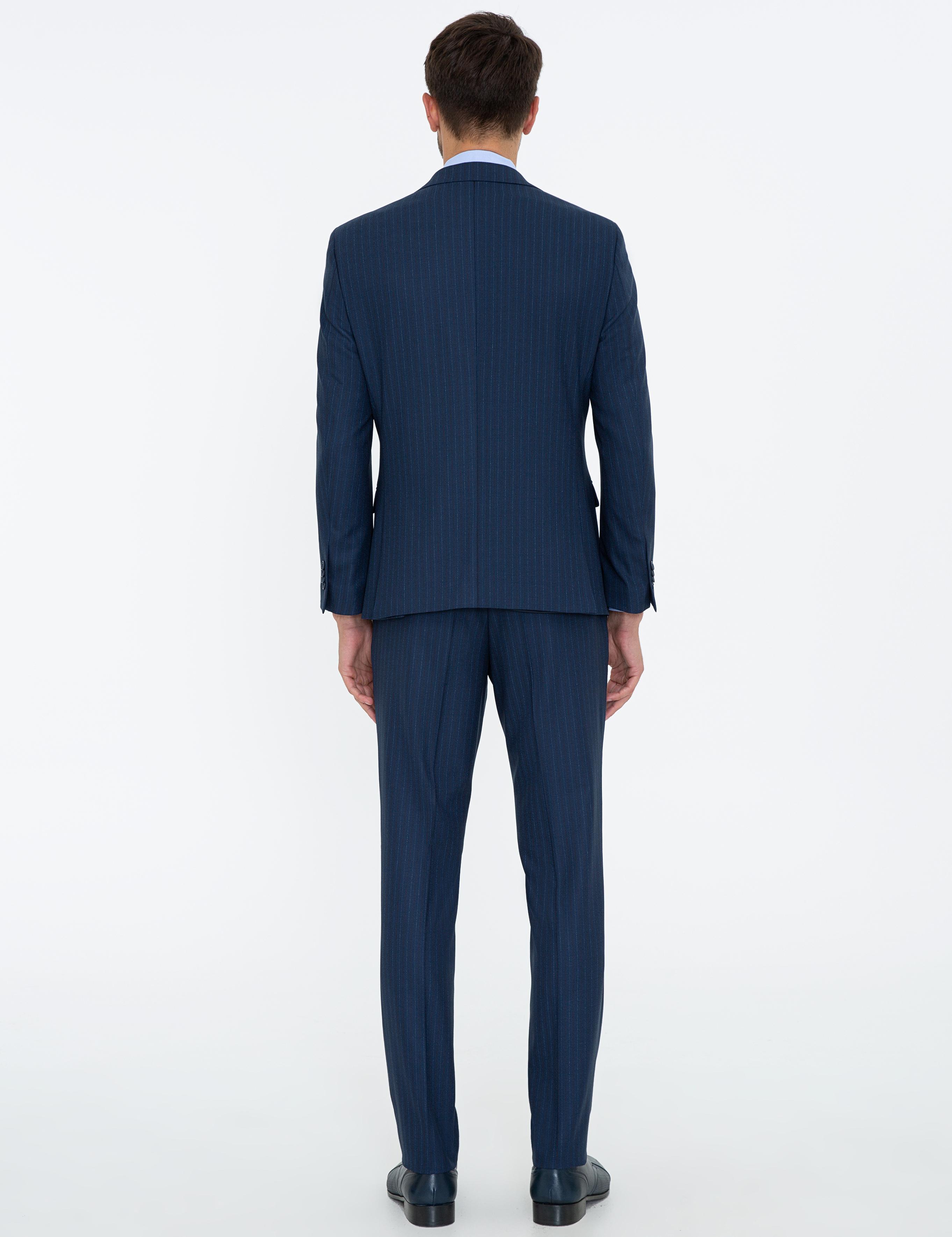 Açık Lacivert Slim Fit Takım Elbise