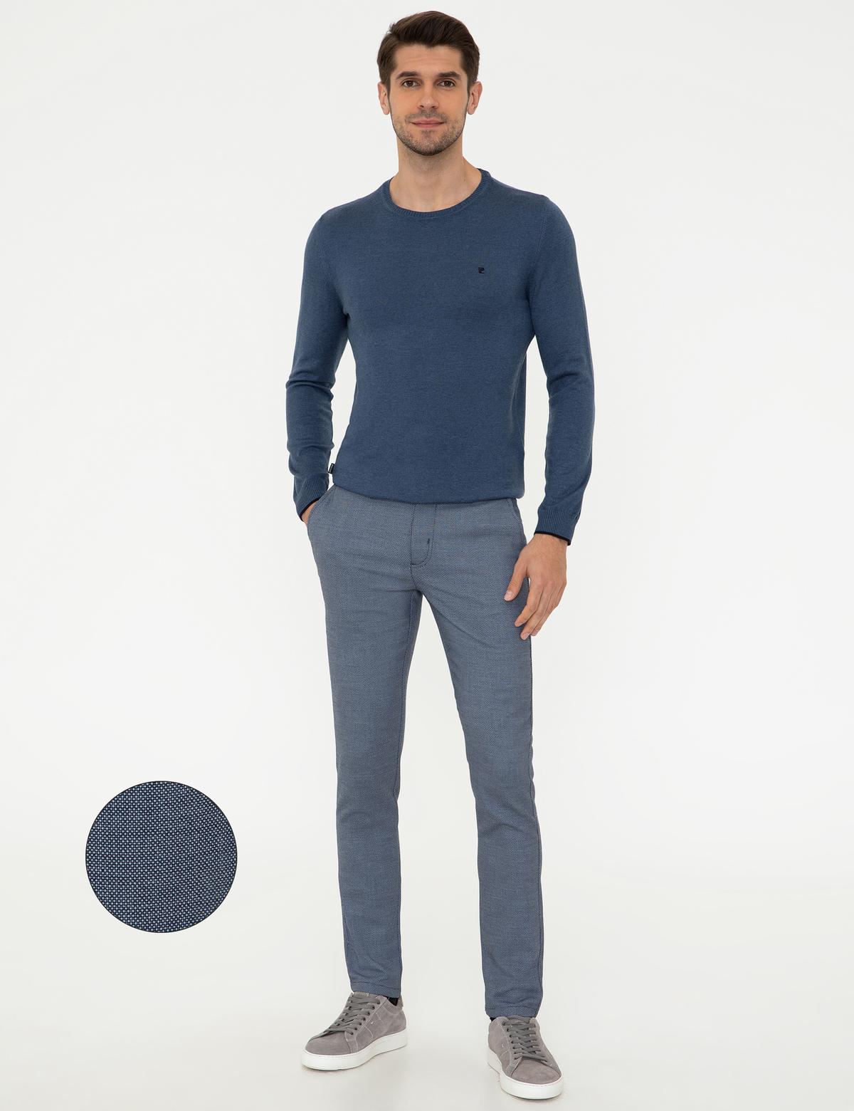 Lacivert Slim Fit Chino Pantolon