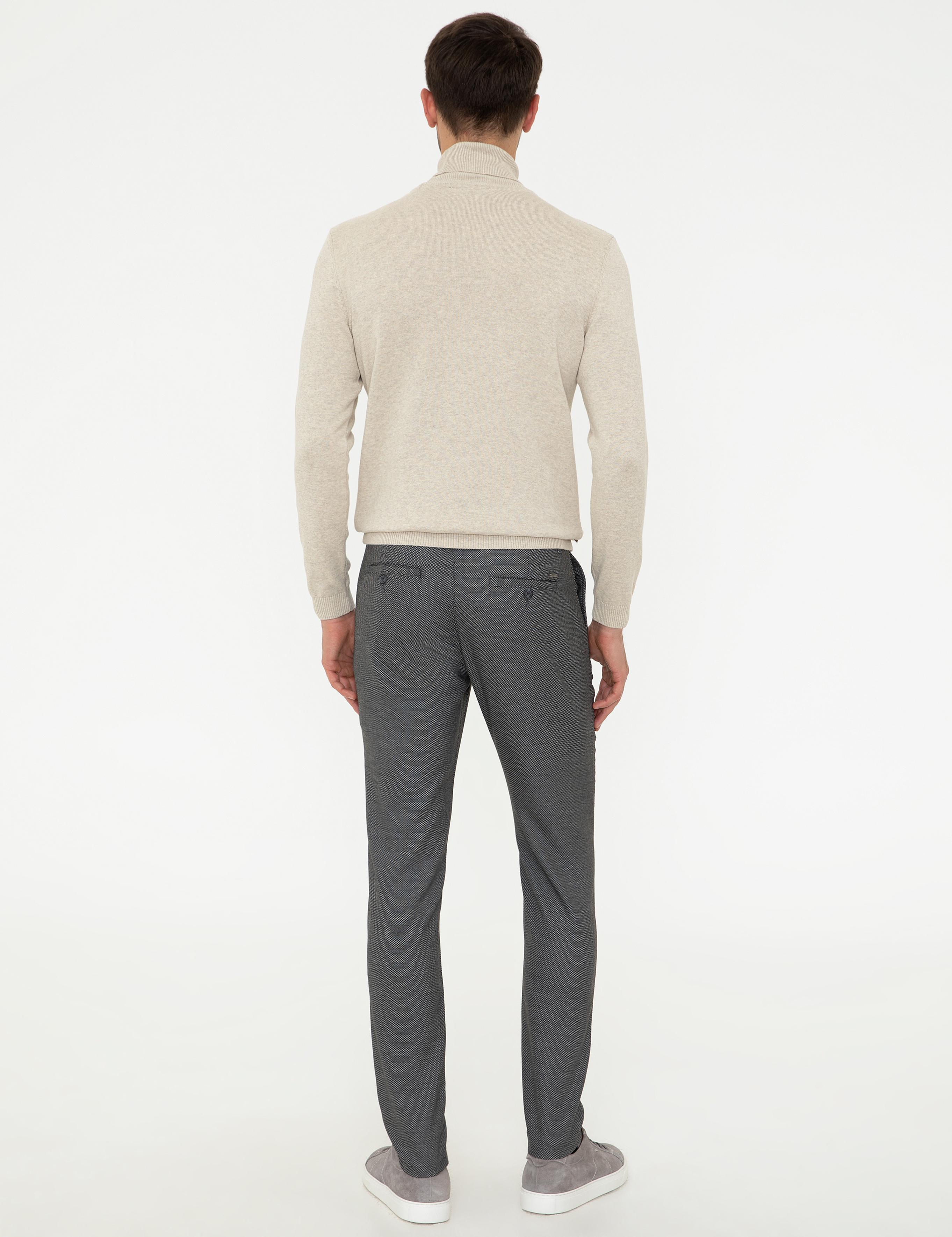 Siyah Slim Fit Kanvas Pantolon