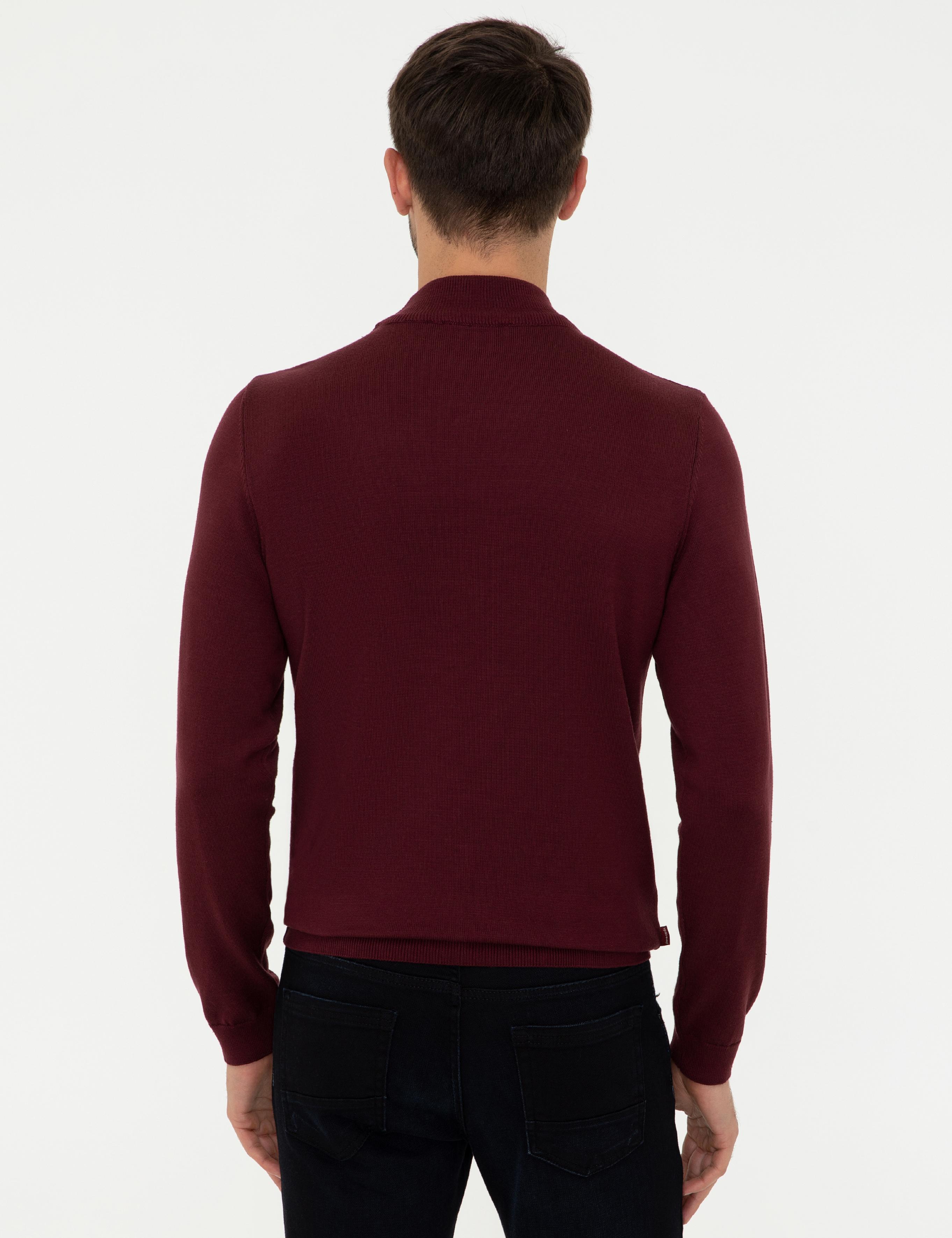 Bordo Slim Fit Kazak