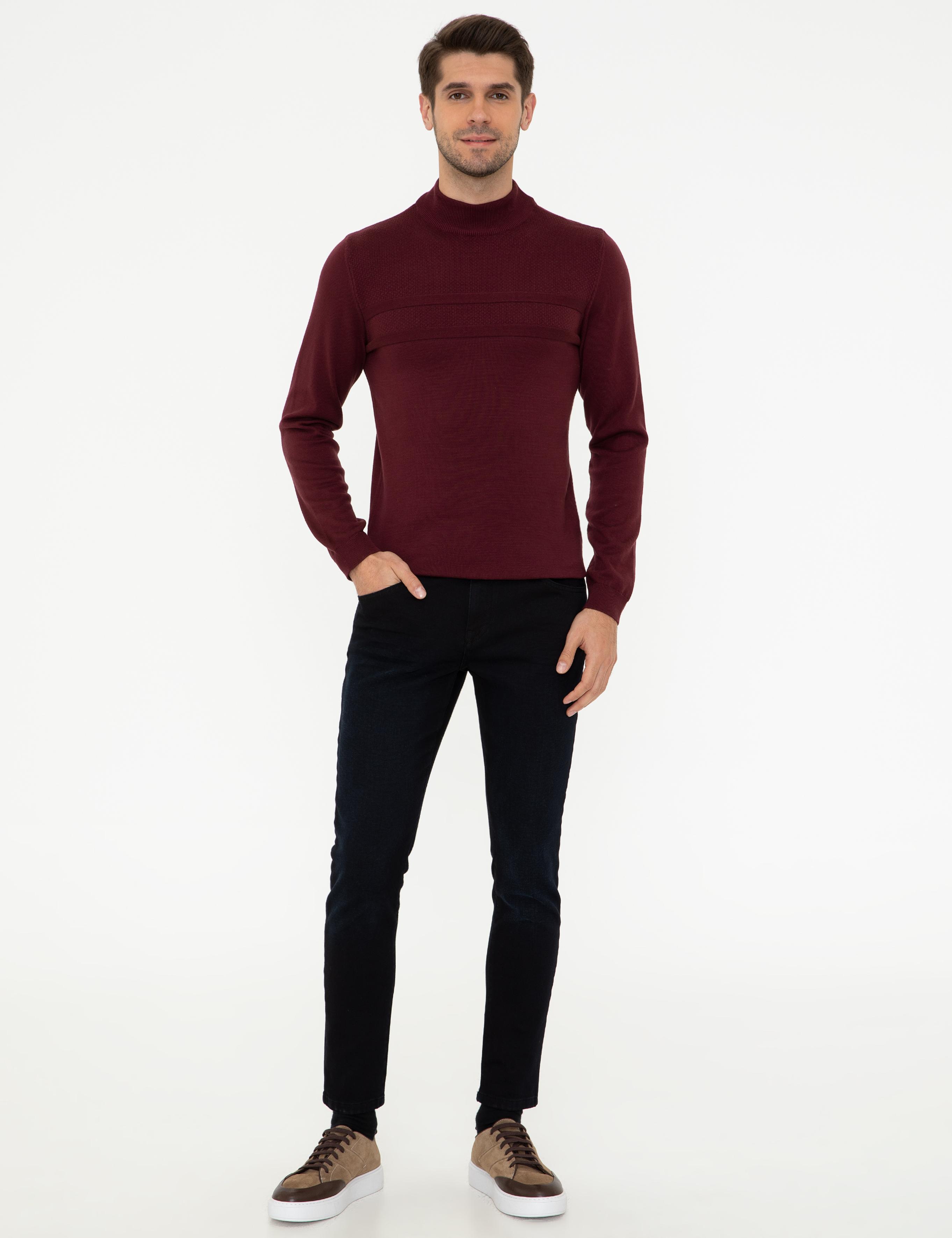 Bordo Slim Fit Kazak
