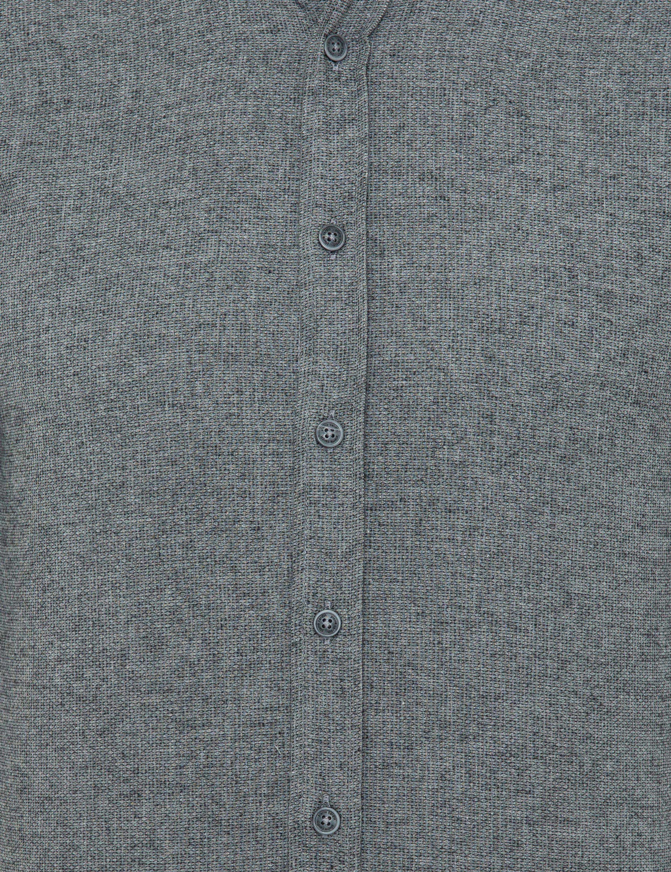 Gri Slim Fit Uzun Kollu Gömlek
