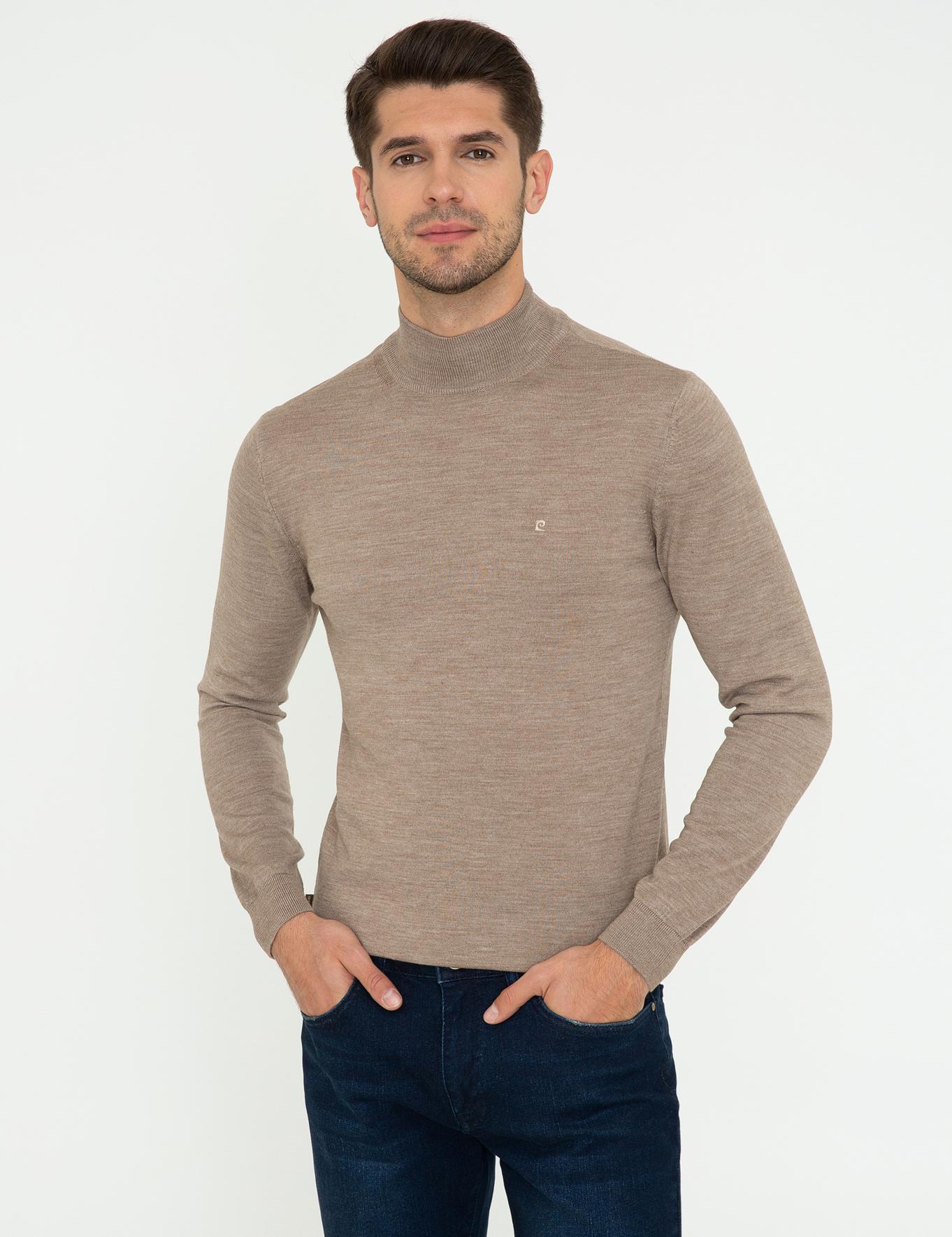 Taş Regular Fit Yarım Balıkçı Yaka Basic Triko Kazak_2