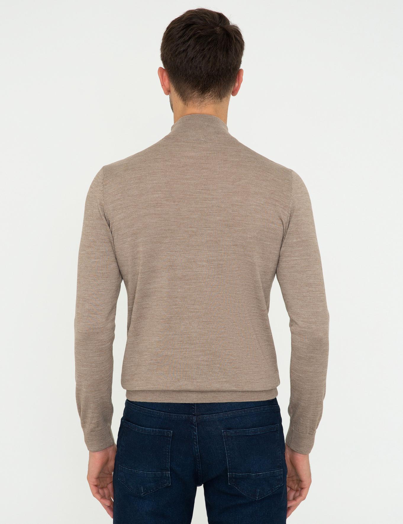 Taş Regular Fit Yarım Balıkçı Yaka Basic Triko Kazak_3