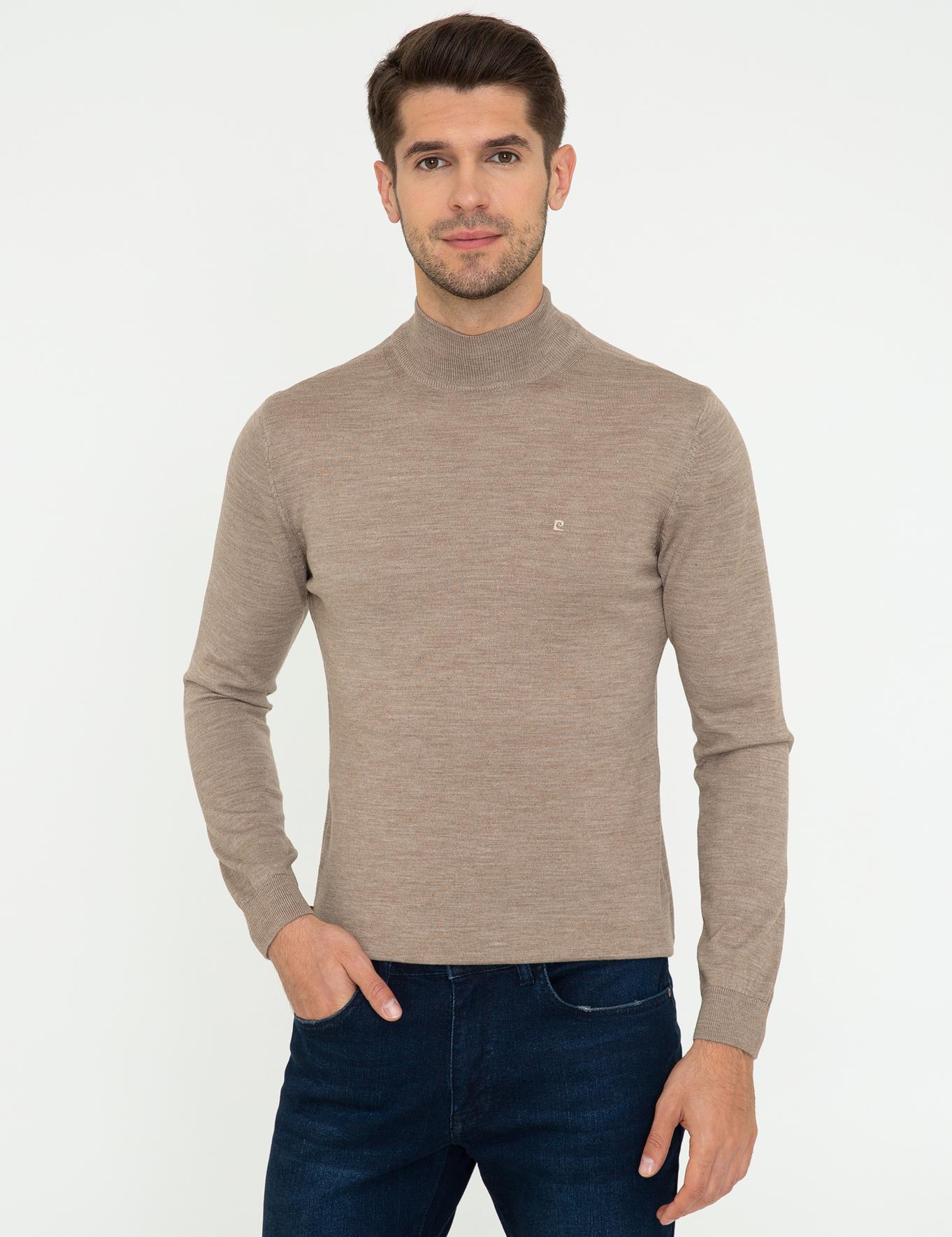 Taş Regular Fit Yarım Balıkçı Yaka Basic Triko Kazak_0