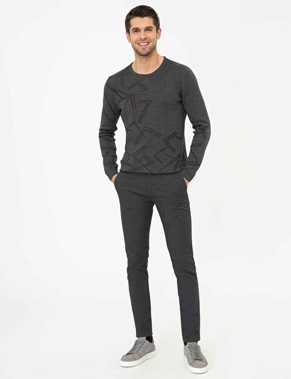 Siyah Slim Fit Chino Pantolon
