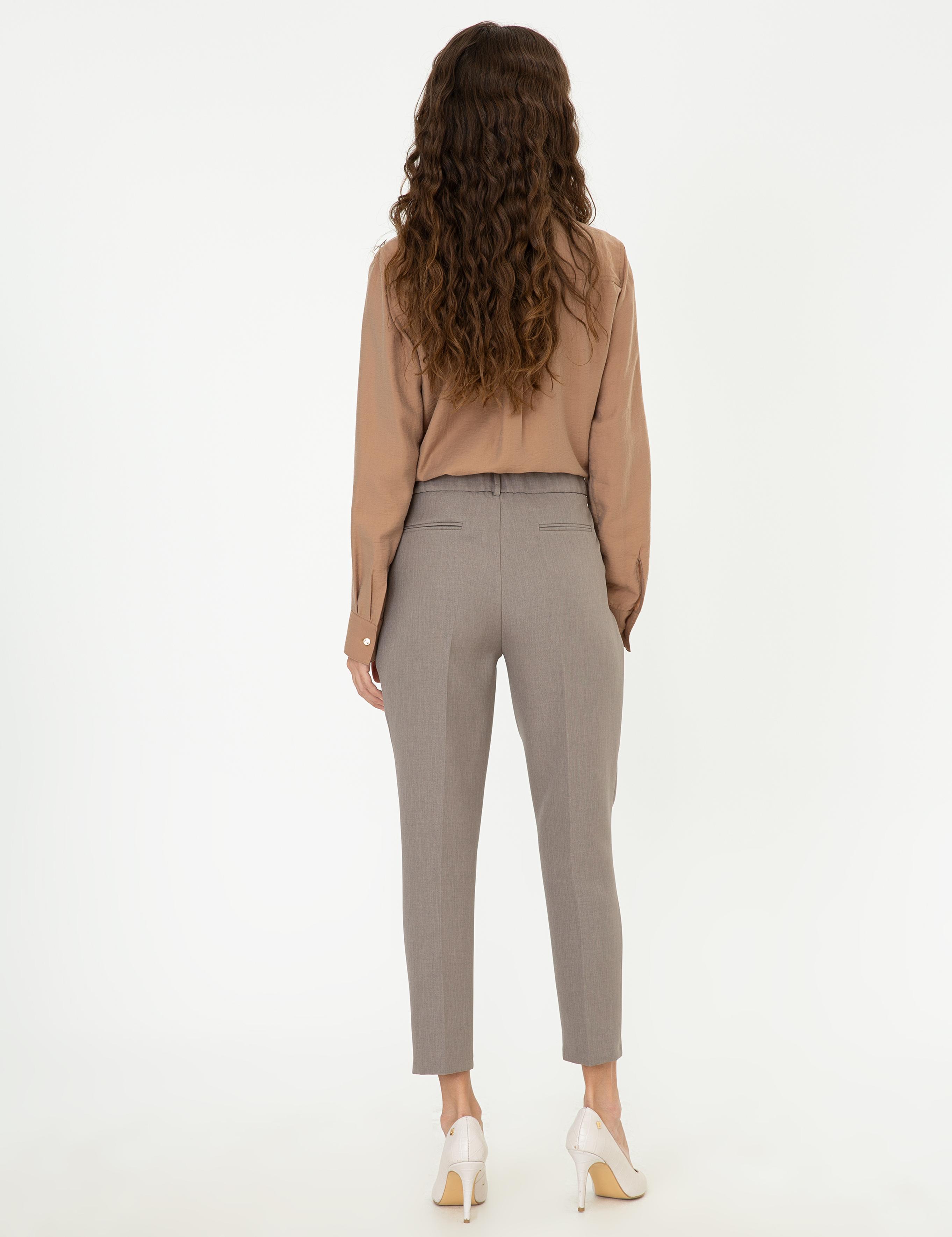 Gri Slim Fit Kumaş Pantolon