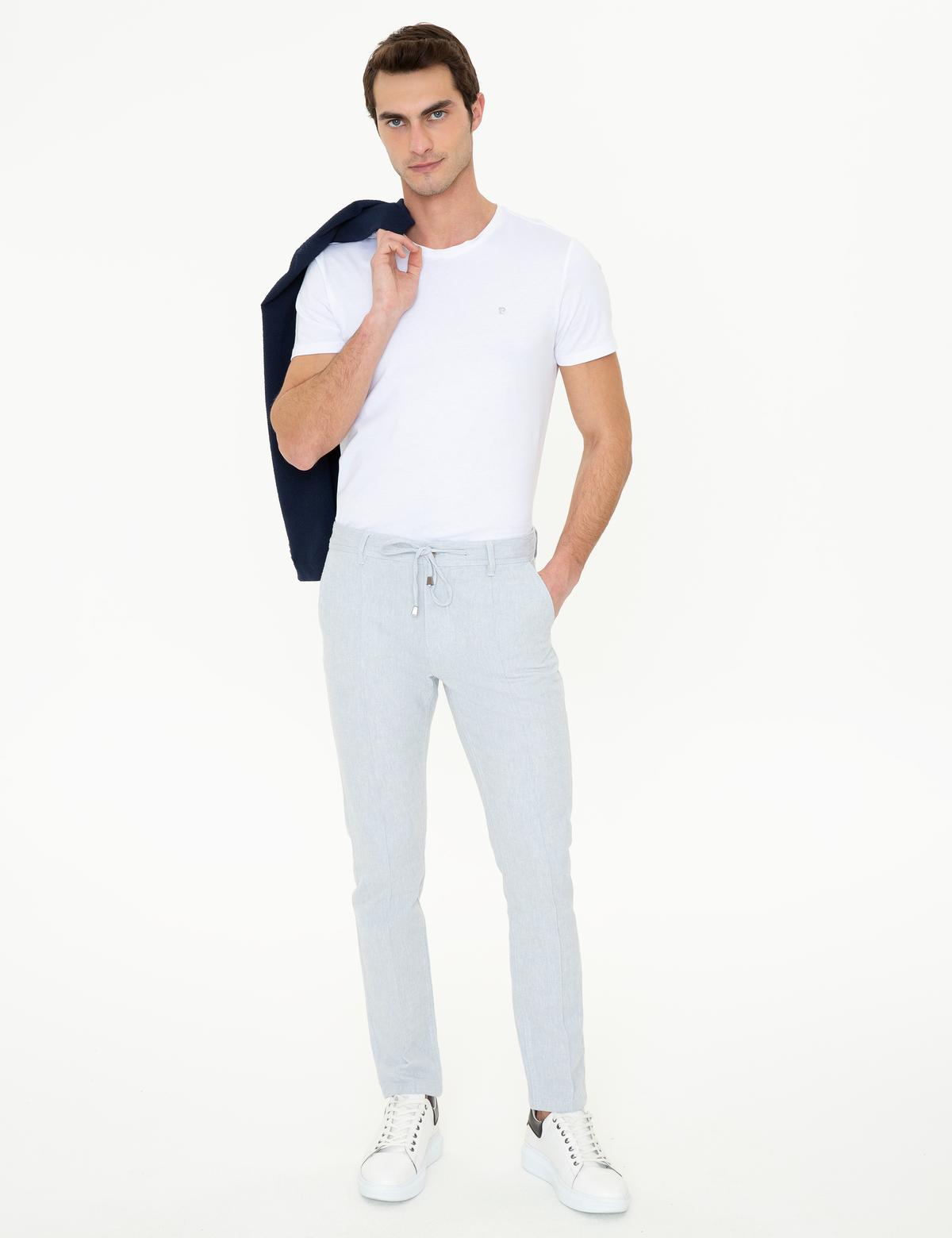 Açık Mavi Jogger Chino Pantolon