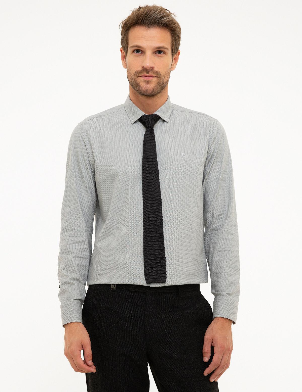 Gri Slim Fit Gömlek