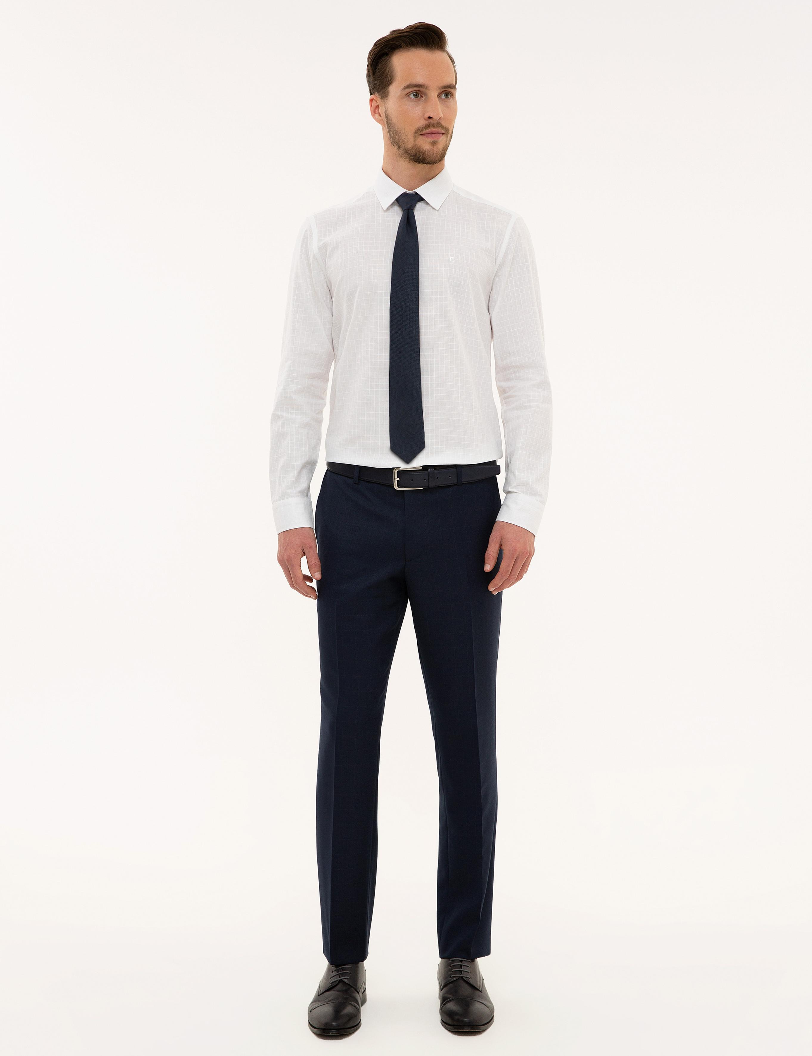 Beyaz Slim Fit Uzun Kollu Gömlek
