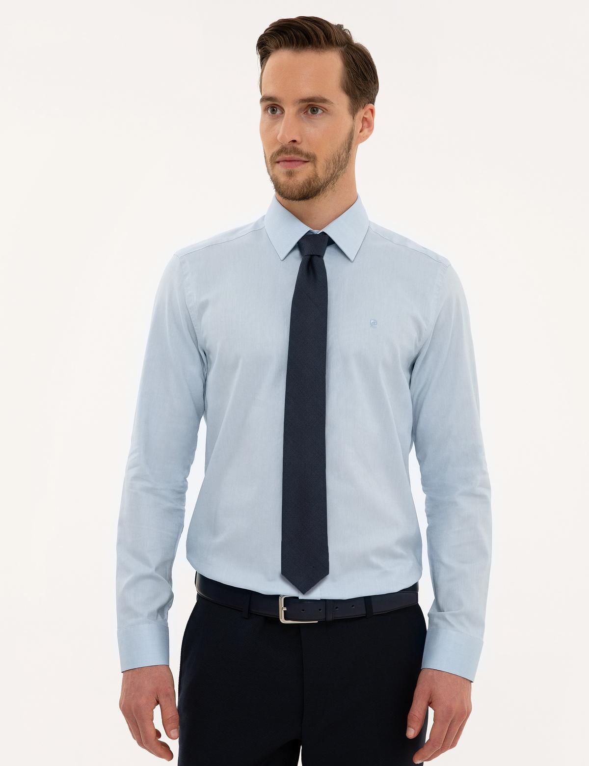 Açık Mavi Slim Fit Gömlek Uzunkol