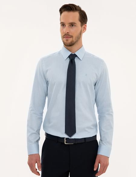 Açık Mavi Slim Fit Gömlek Uzunkol