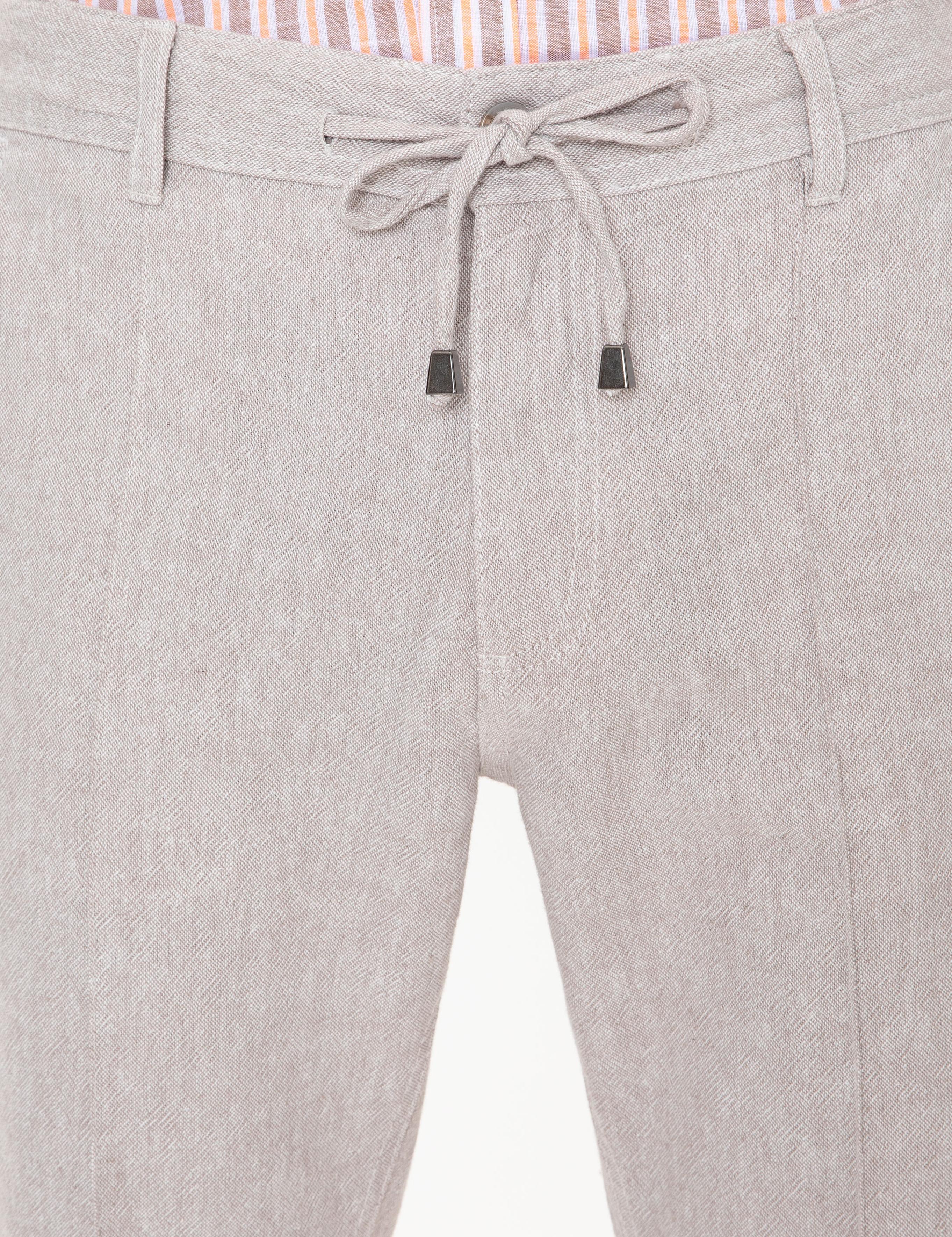 Koyu Bej Slim Fit Kanvas Pantolon