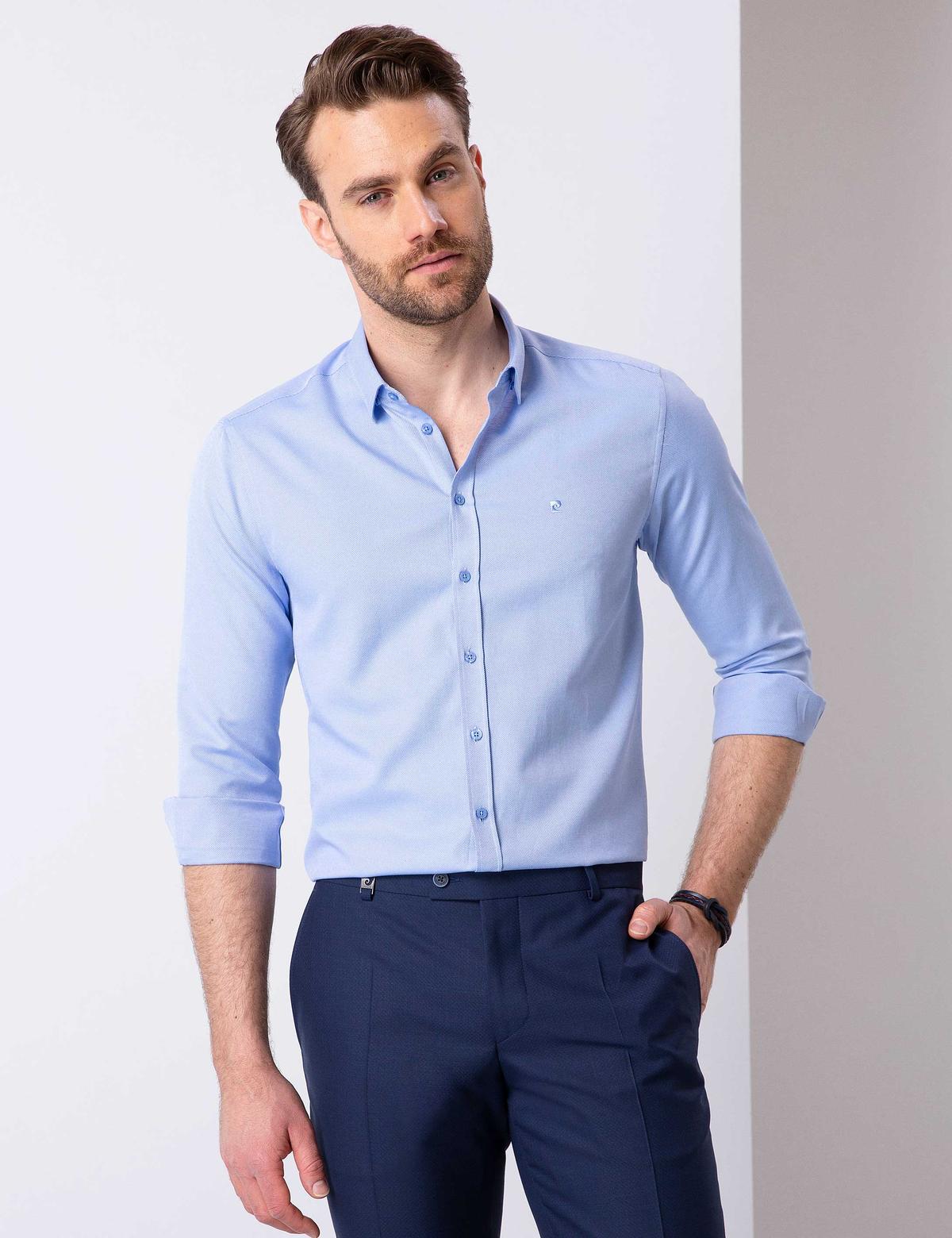 Koyu Mavi Slim Fit Gömlek