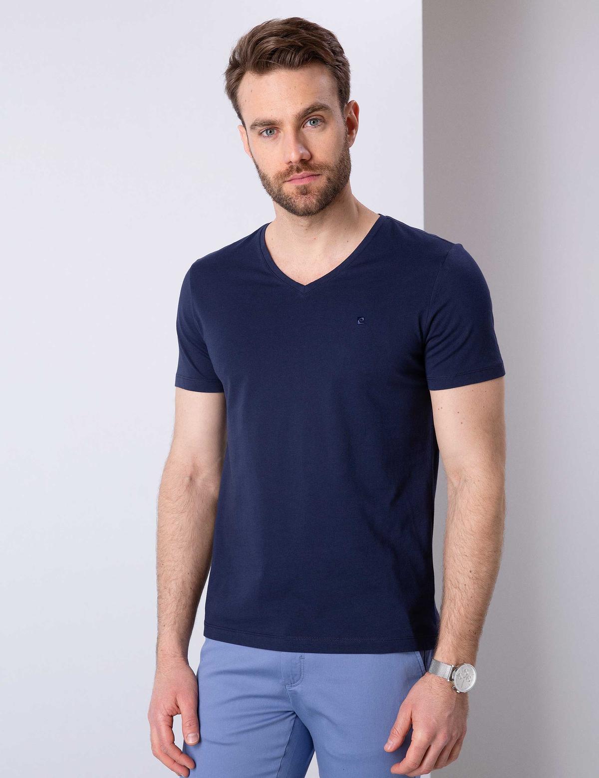 Lacivert Slim Fit T-Shirt