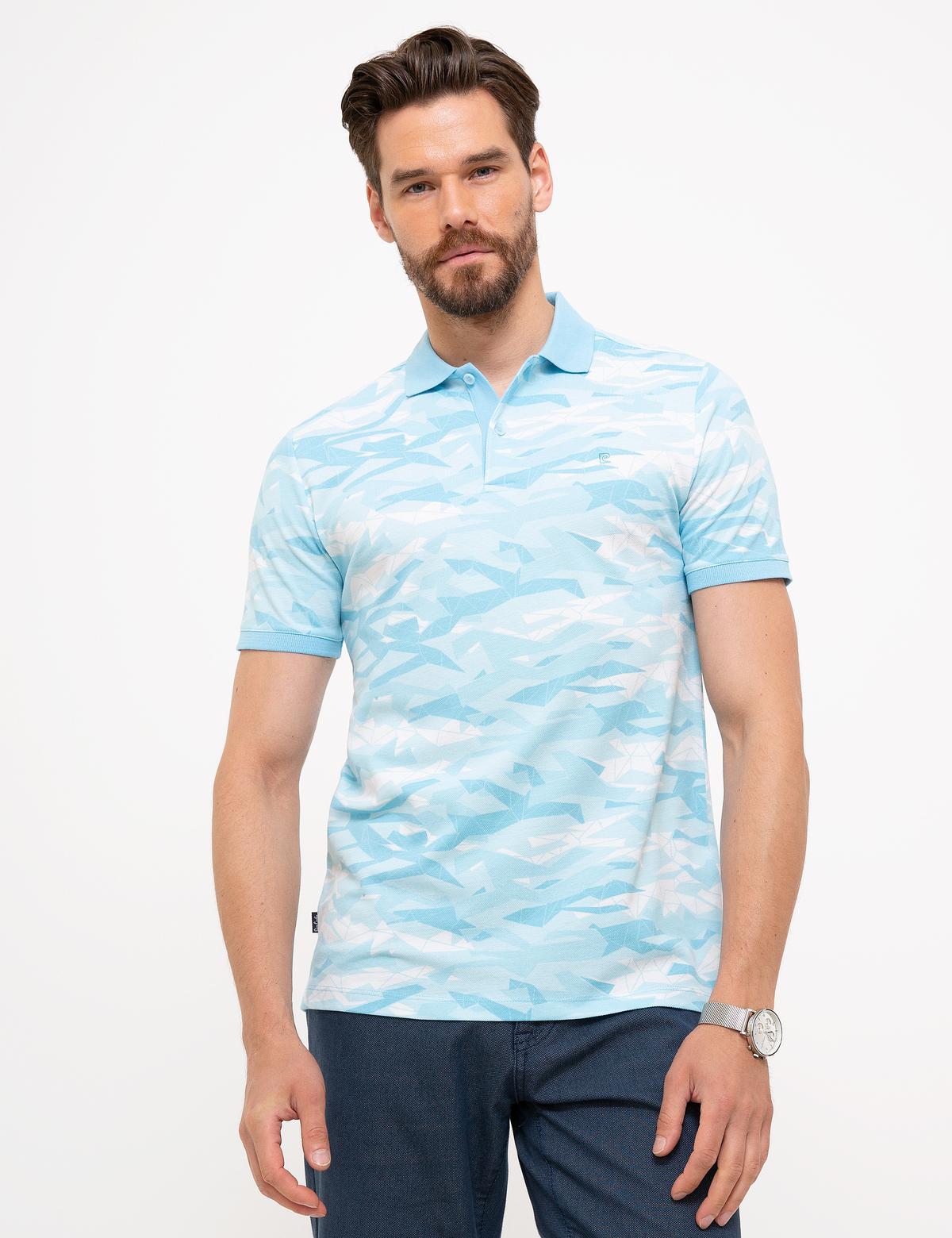 Açık Mavi Slim Fit Polo Yaka Tişört