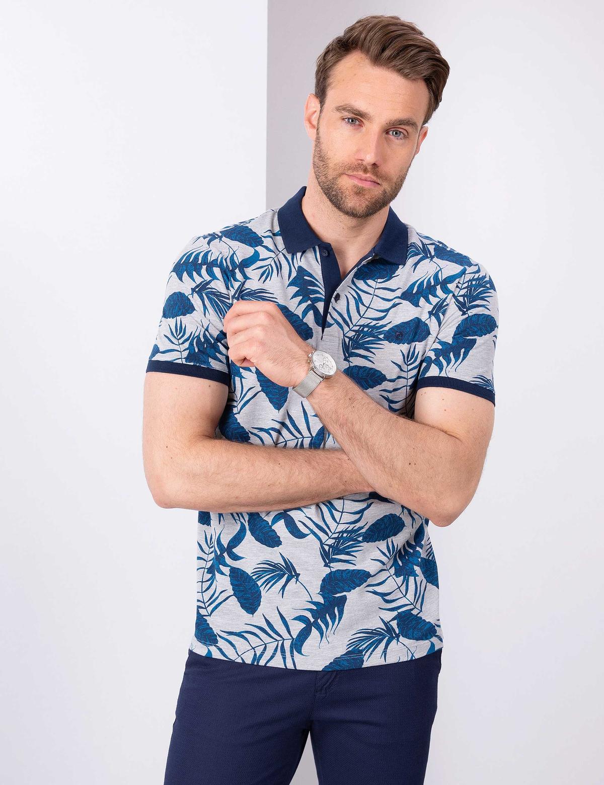 Lacivert Slim Fit Polo Yaka T-Shirt