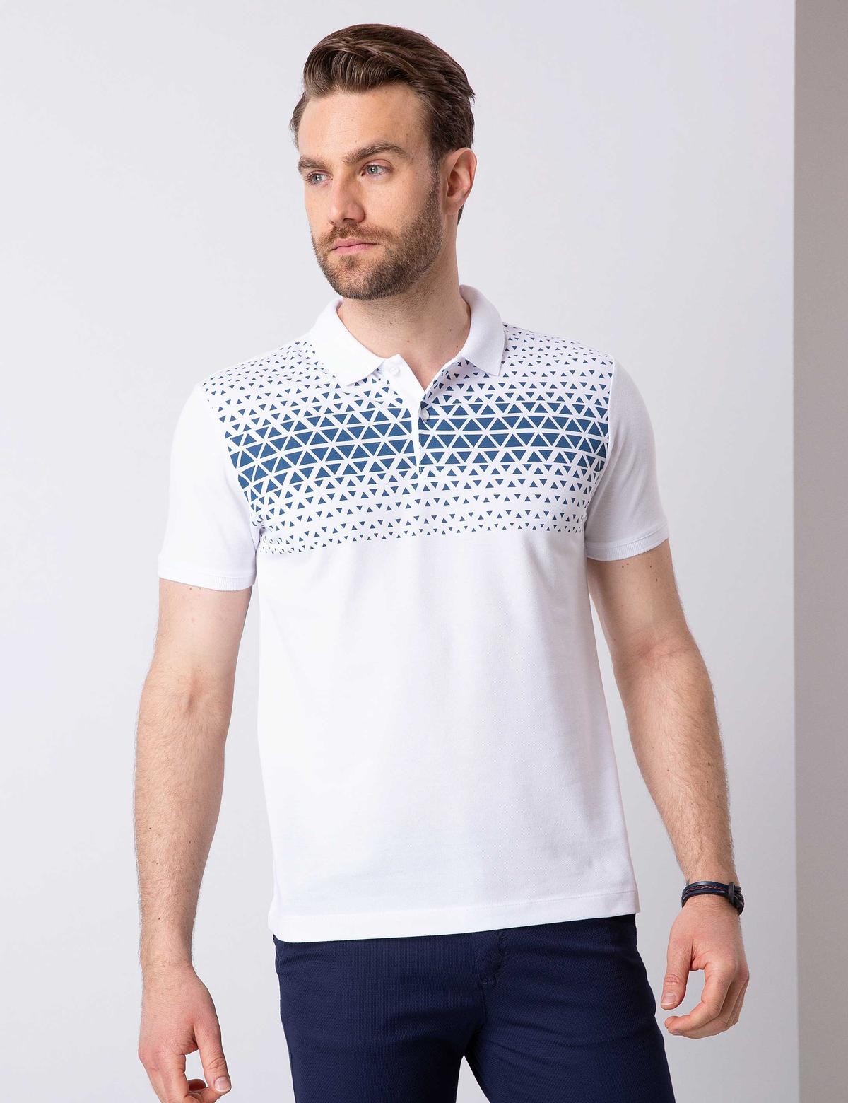 Beyaz Slim Fit T-Shirt