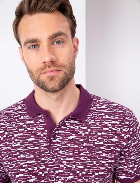 Bordo Slim Fit Polo Yaka T-Shirt