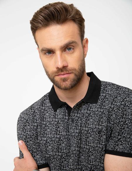 Siyah Slim Fit Polo Yaka T-Shirt