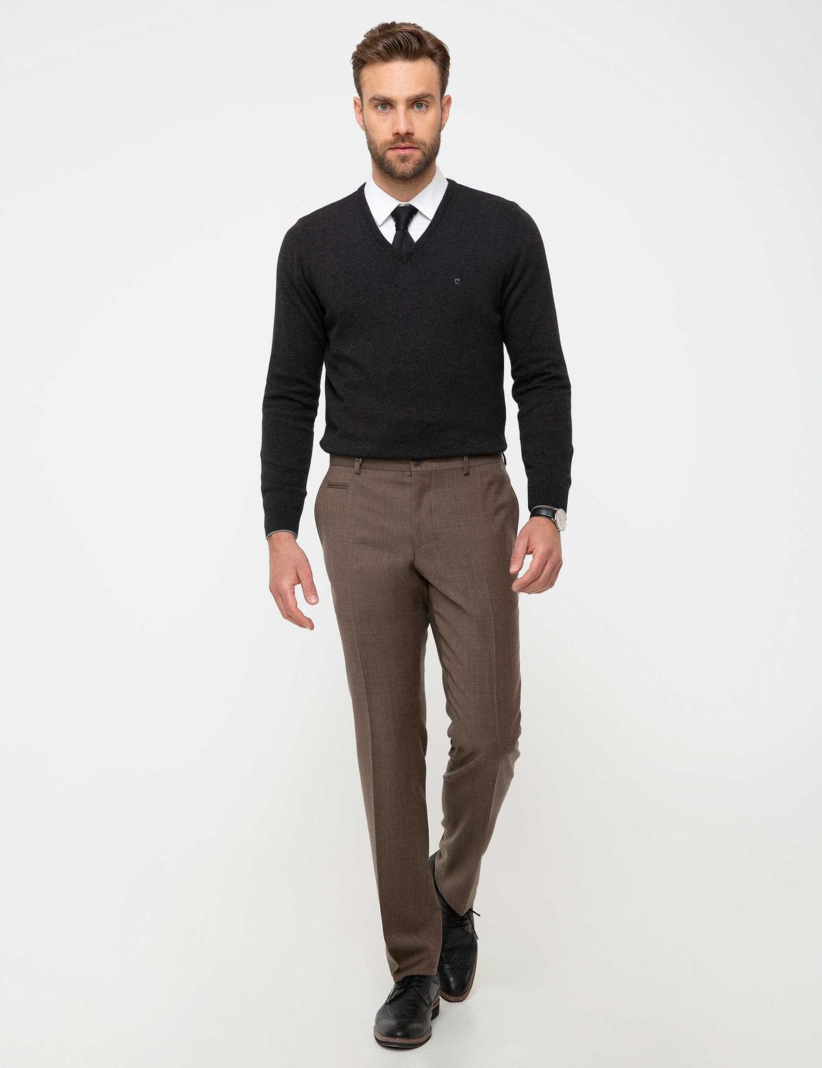 Açık Kahverengi Slim Fit Kumaş Pantolon