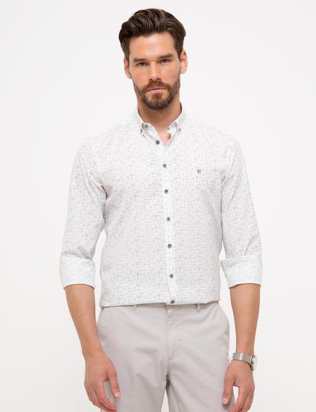 Antrasit Slim Fit Uzun Kollu Gömlek