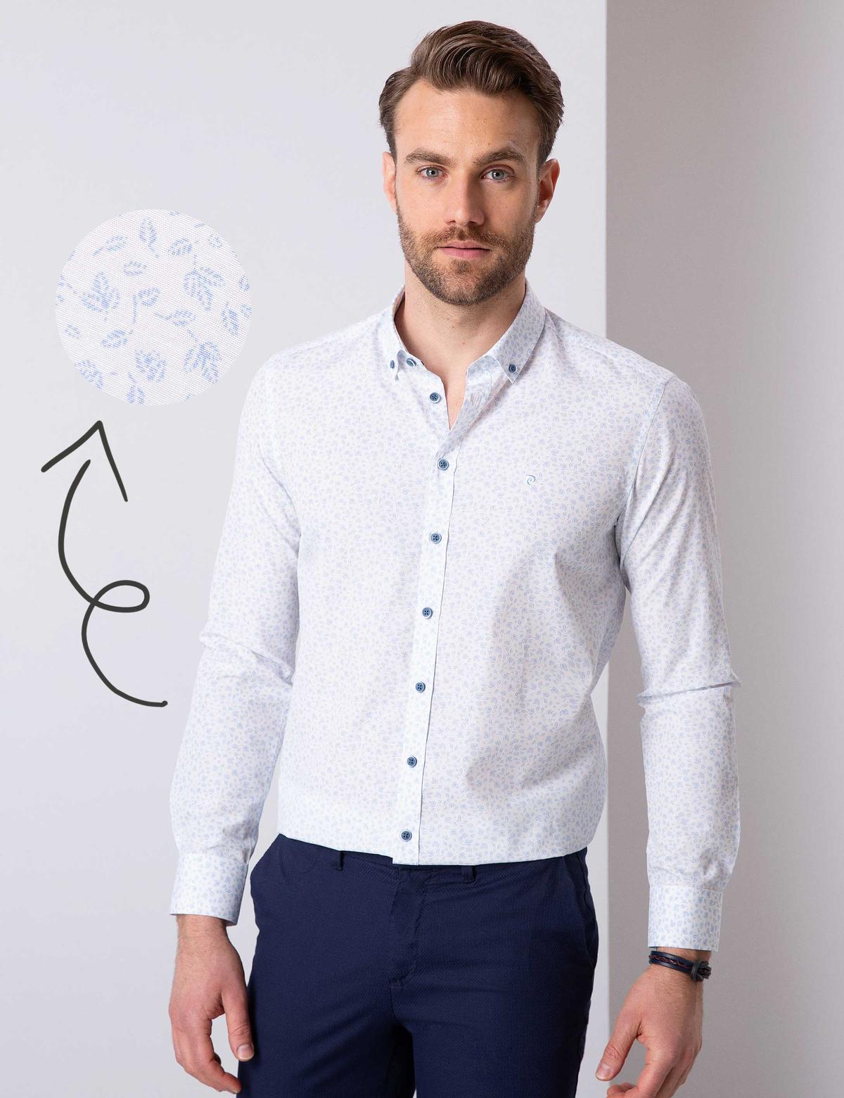 Mavi Slim Fit Gömlek
