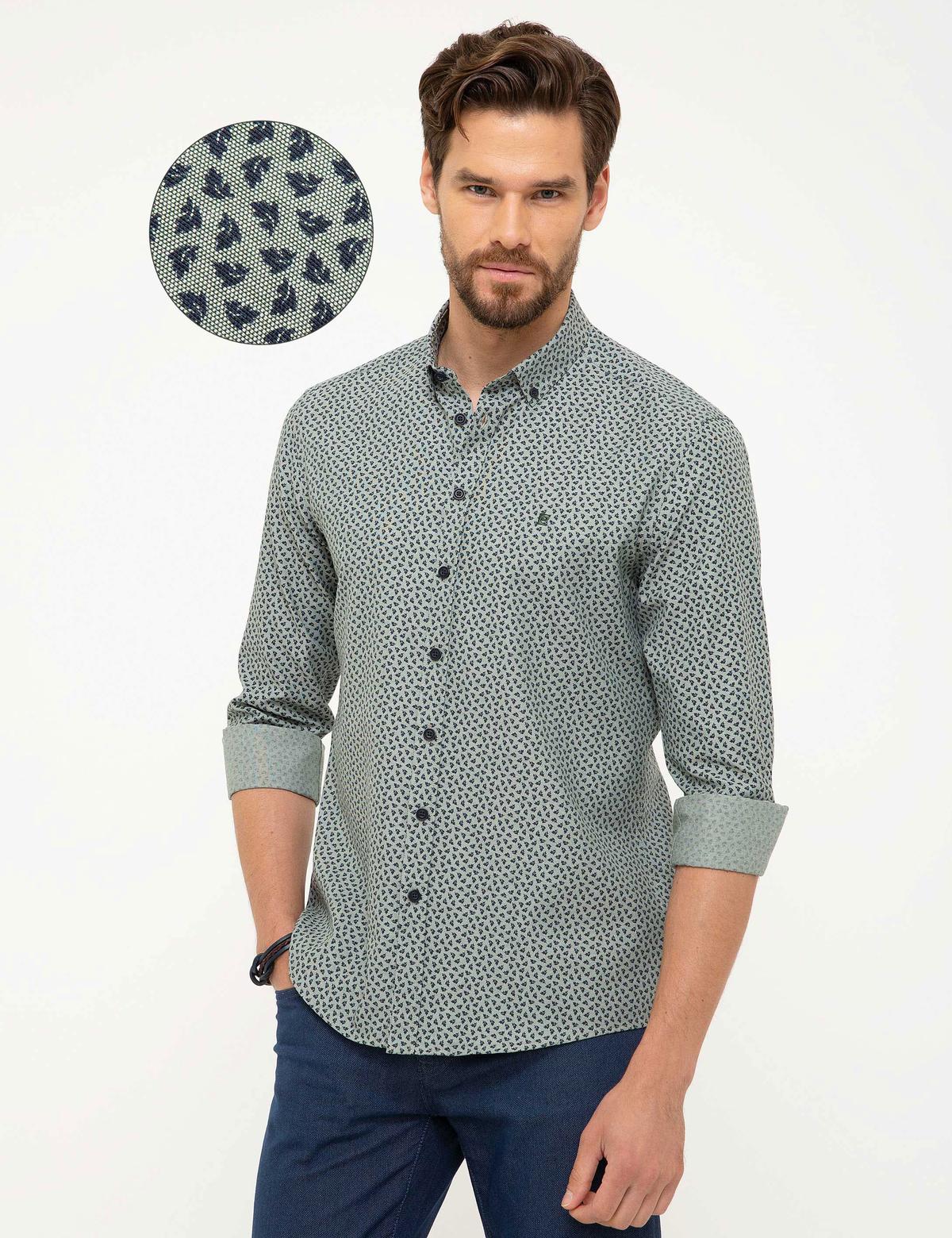 Koyu Yeşil Slim Fit Gömlek