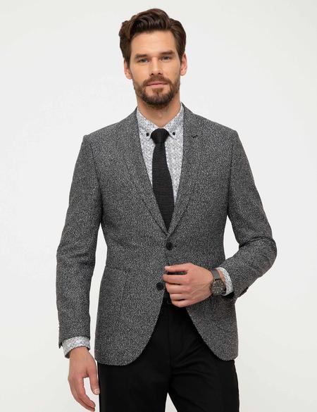 Gri Ekstra Slim Fit Ceket